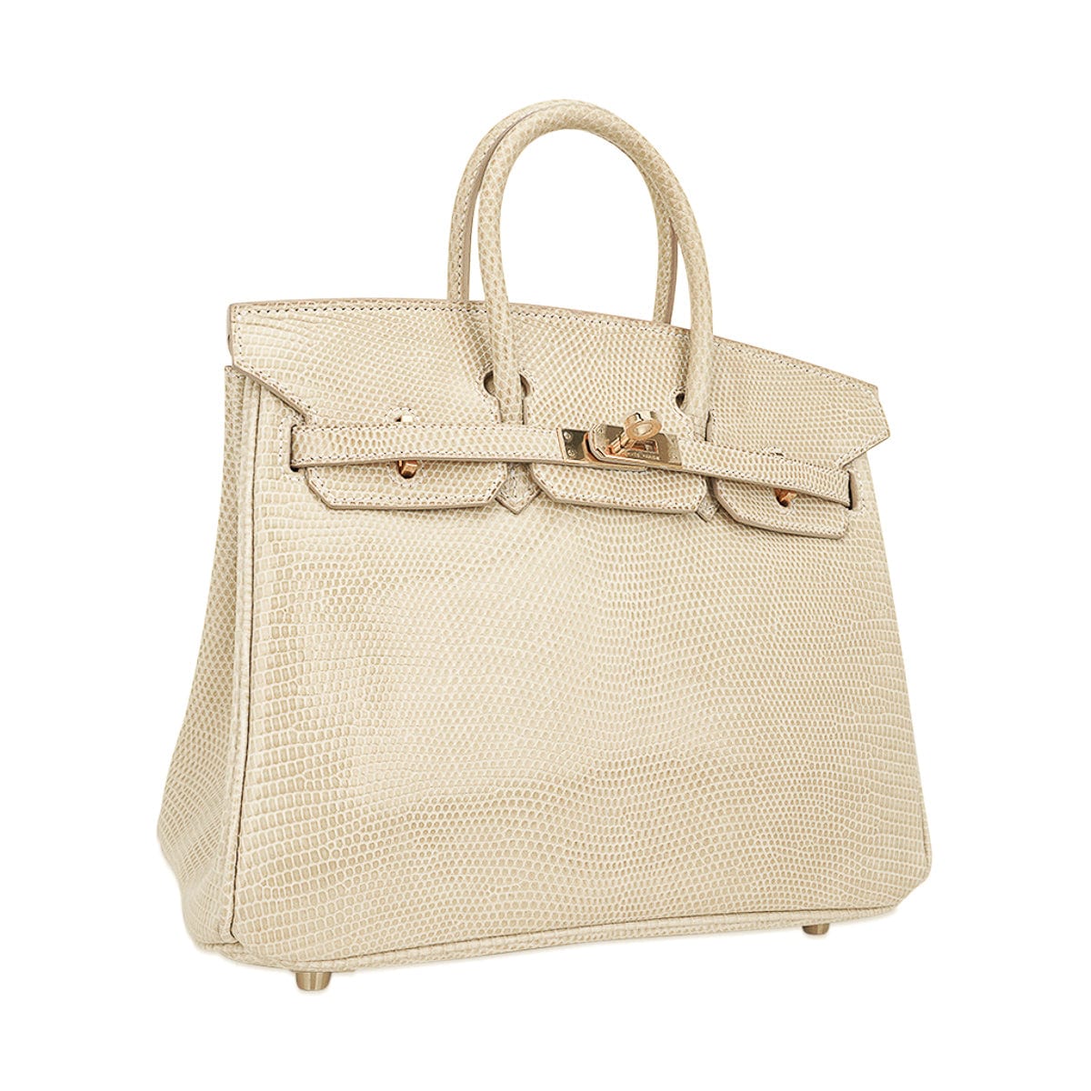 Hermès Vintage Birkin 25 Blanc Casse Lizard with Gold Hardware – Limited Edition Hermes Limited Edition Vintage Birkin 25 Bag Blanc Casse Lizard with Gold Hardware - view 2