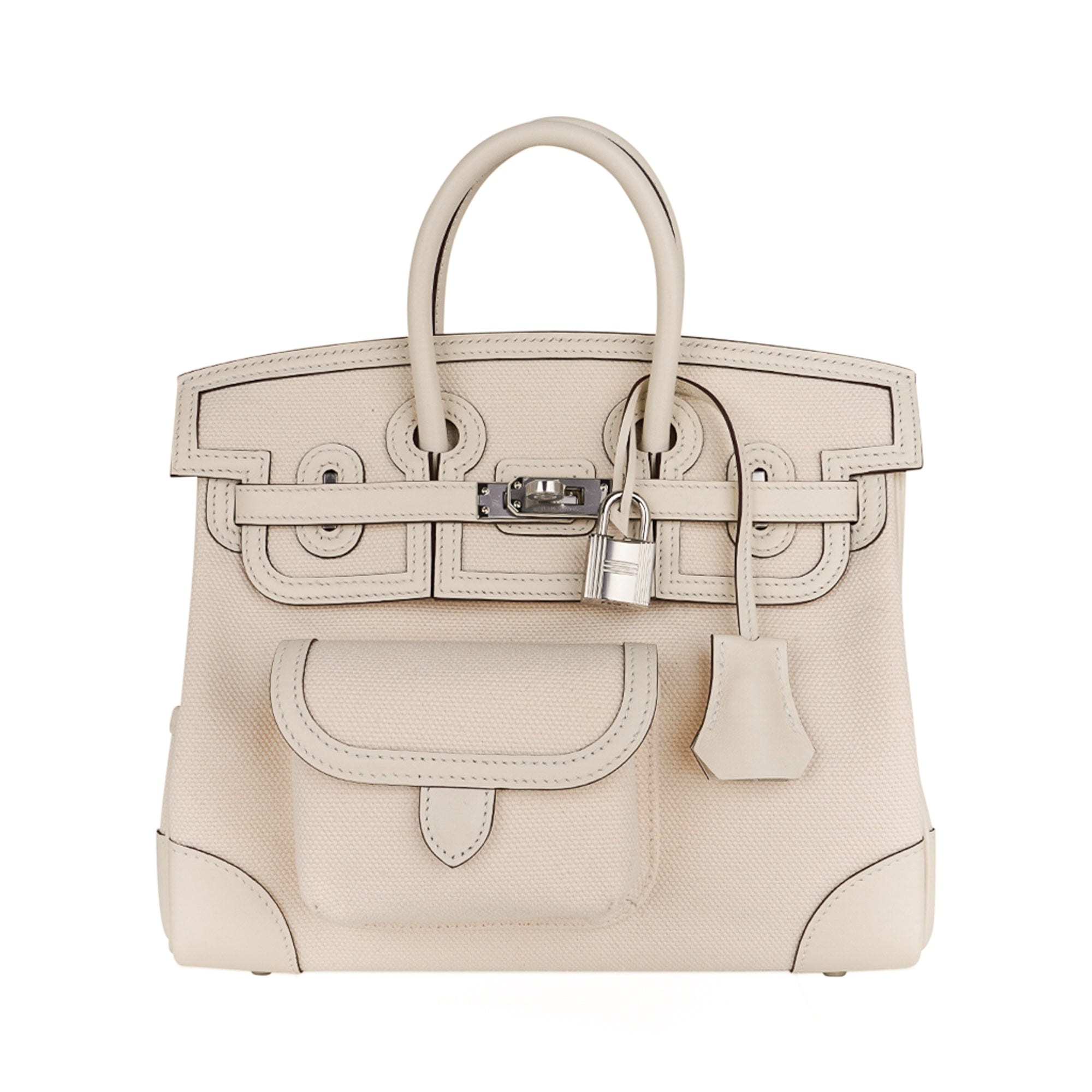 Hermès Birkin 25 Cargo Nata Toile Goeland Swift Leather Trim – Limited Edition Hermes Birkin 25 Cargo Nata Toile Goeland Bag Swift Leather Trim Limited Edition