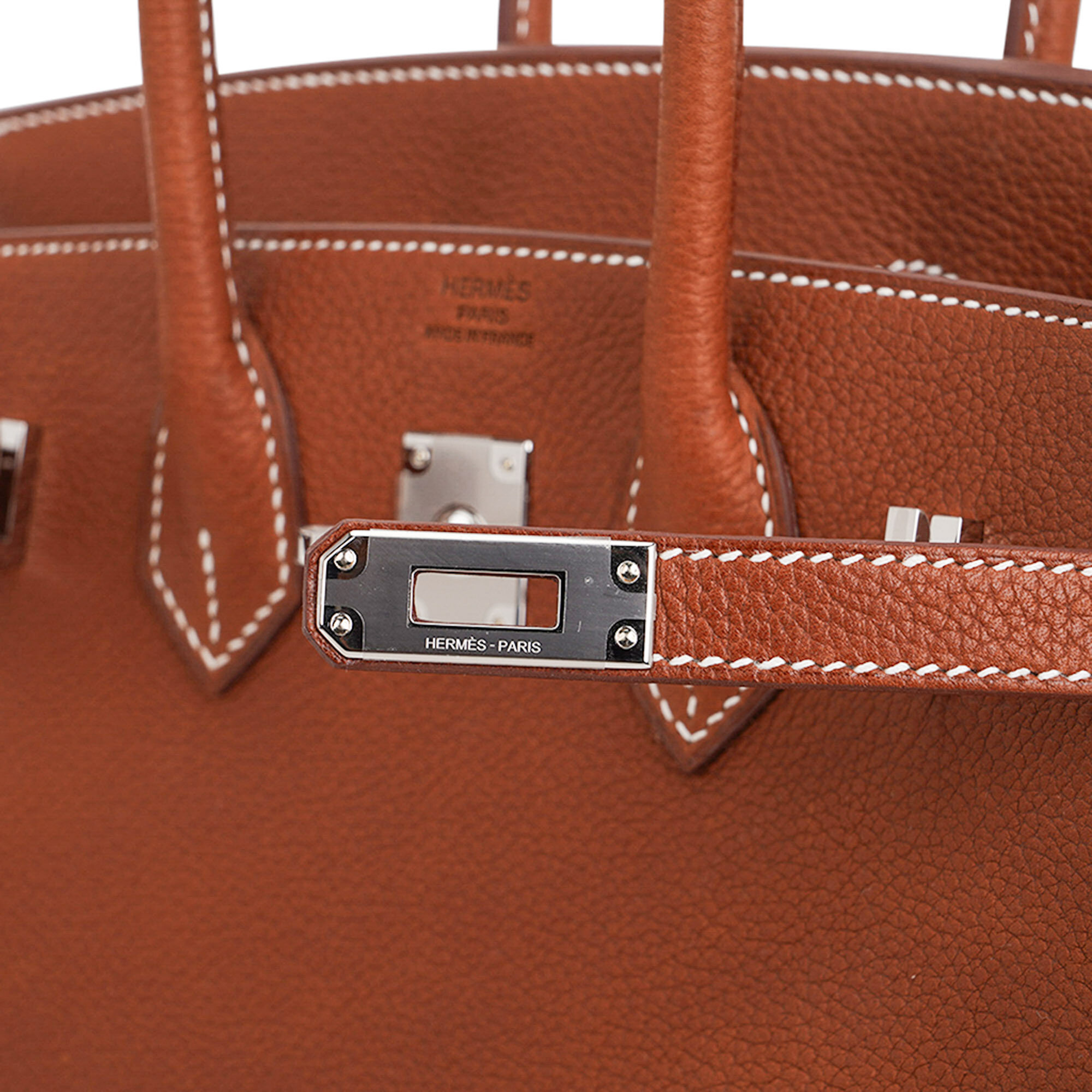 Hermès Birkin 25 Fauve Barenia Faubourg Leather Palladium Hardware – Limited Edition Hermes Limited Edition Birkin 25 Fauve Barenia Faubourg Leather Bag Palladium Hardware - view 6