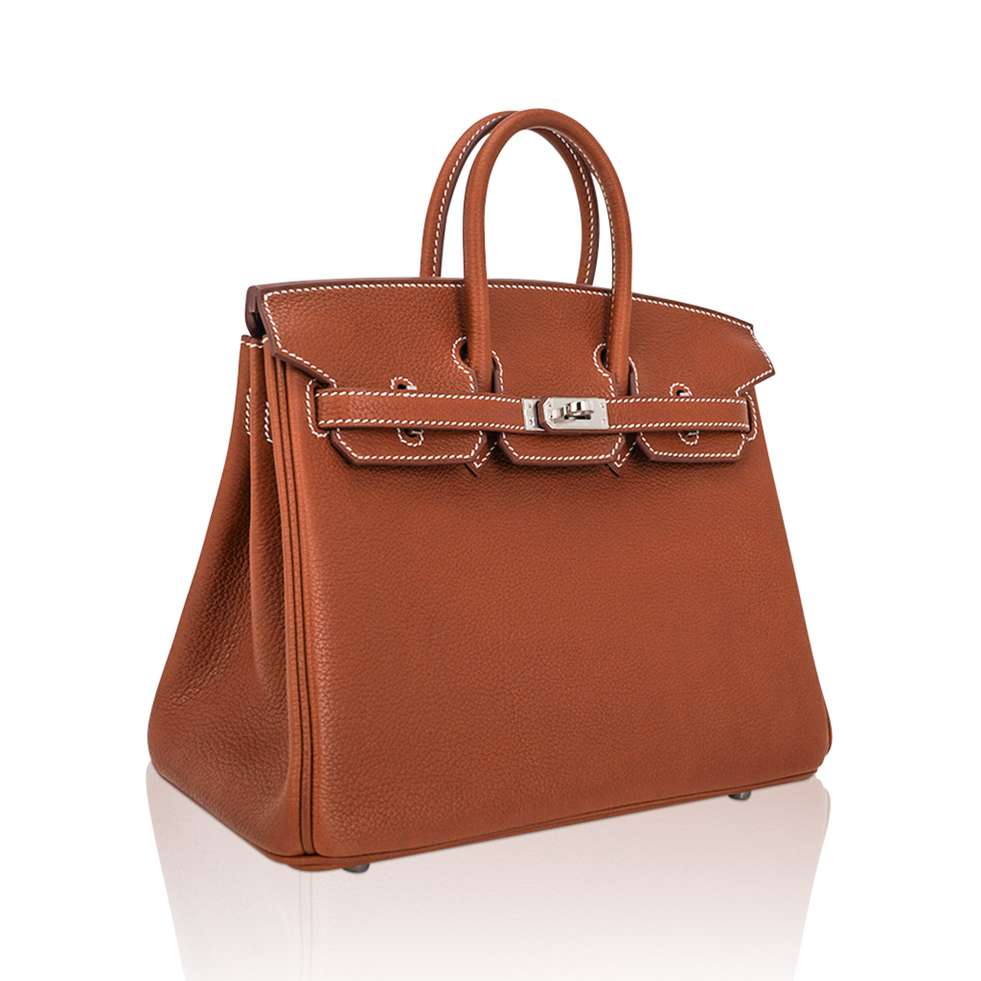 Hermès Birkin 25 Fauve Barenia Faubourg Leather Palladium Hardware – Limited Edition Hermes Limited Edition Birkin 25 Fauve Barenia Faubourg Leather Bag Palladium Hardware - view 2