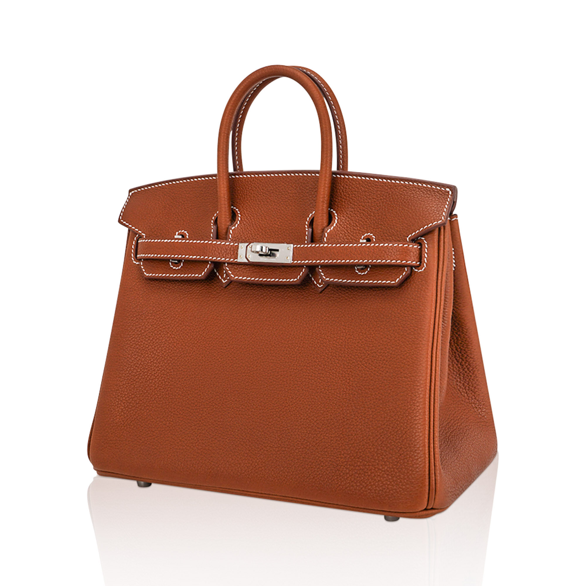 Hermès Birkin 25 Fauve Barenia Faubourg Leather Palladium Hardware – Limited Edition Hermes Limited Edition Birkin 25 Fauve Barenia Faubourg Leather Bag Palladium Hardware - view 4