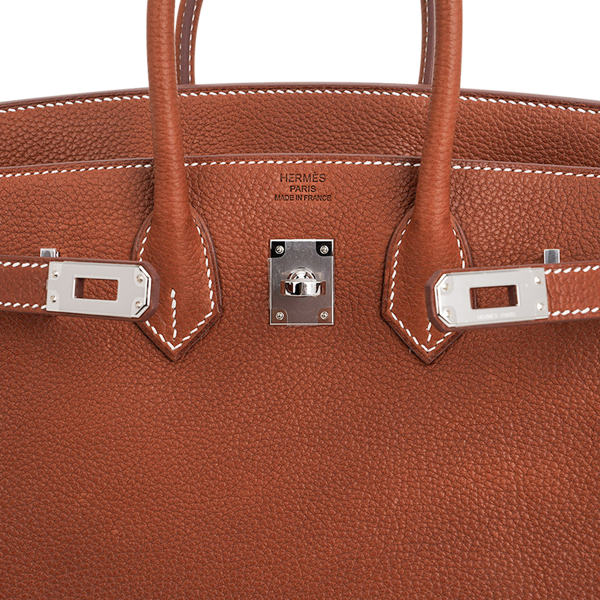 Hermès Birkin 25 Fauve Barenia Faubourg Leather Palladium Hardware – Limited Edition Hermes Limited Edition Birkin 25 Fauve Barenia Faubourg Leather Bag Palladium Hardware - view 10