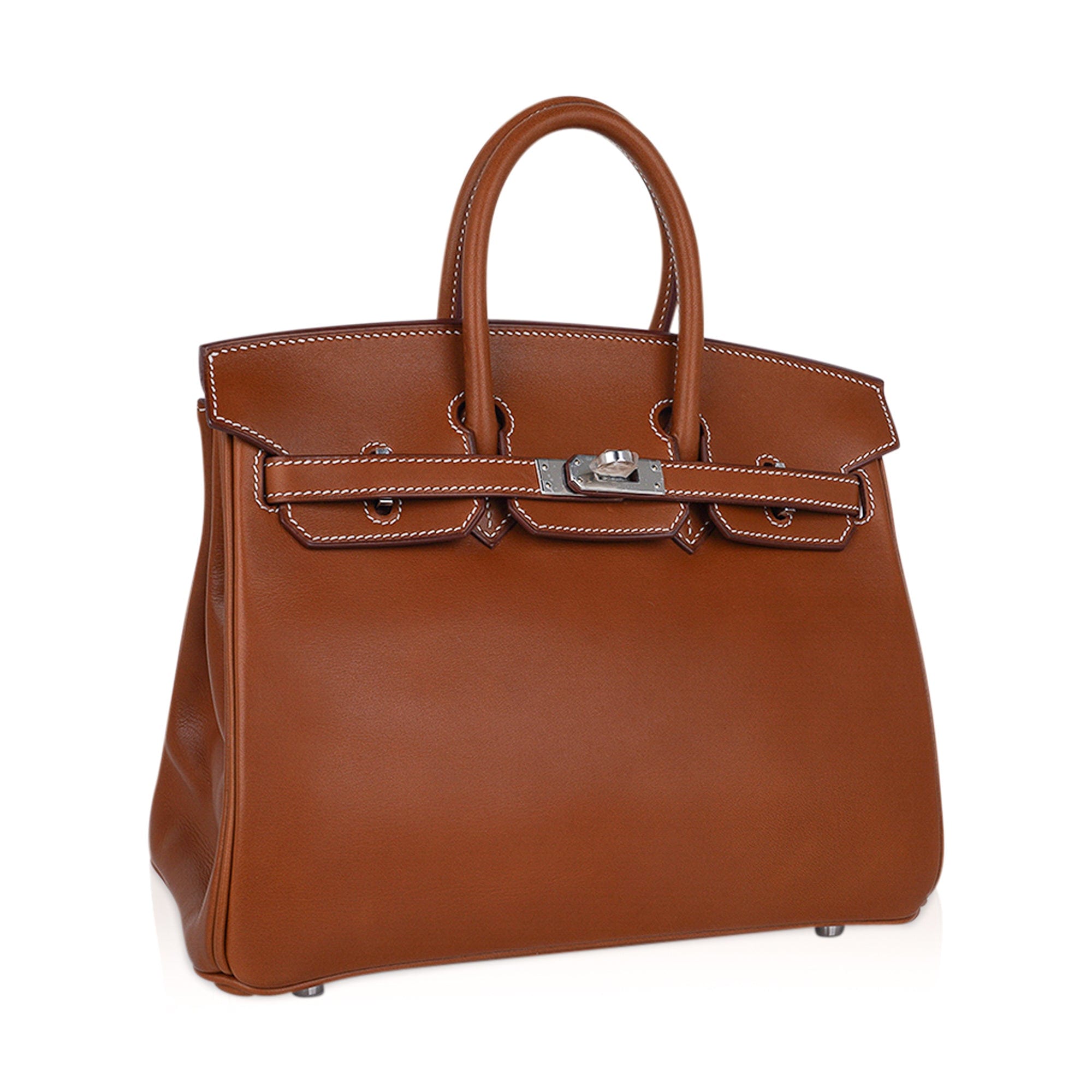 Hermès Birkin 25 Fauve Barenia Leather Palladium Hardware – Limited Edition Hermes Limited Edition Birkin 25 Fauve Barenia Leather Bag Palladium Hardware - view 2