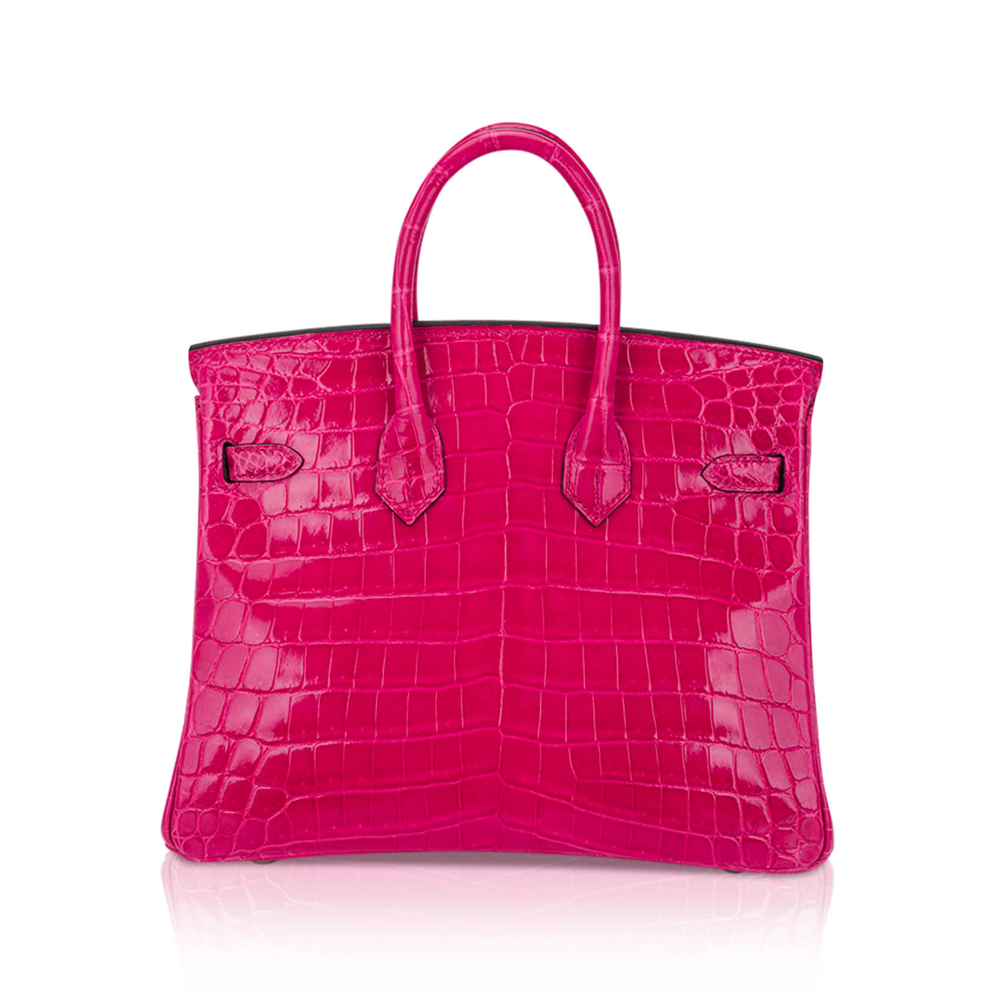 Hermès Birkin 25 Rose Mexico Crocodile with Palladium Hardware Hermes Birkin 25 Bag Rose Mexico Crocodile with Palladium Hardware - view 9
