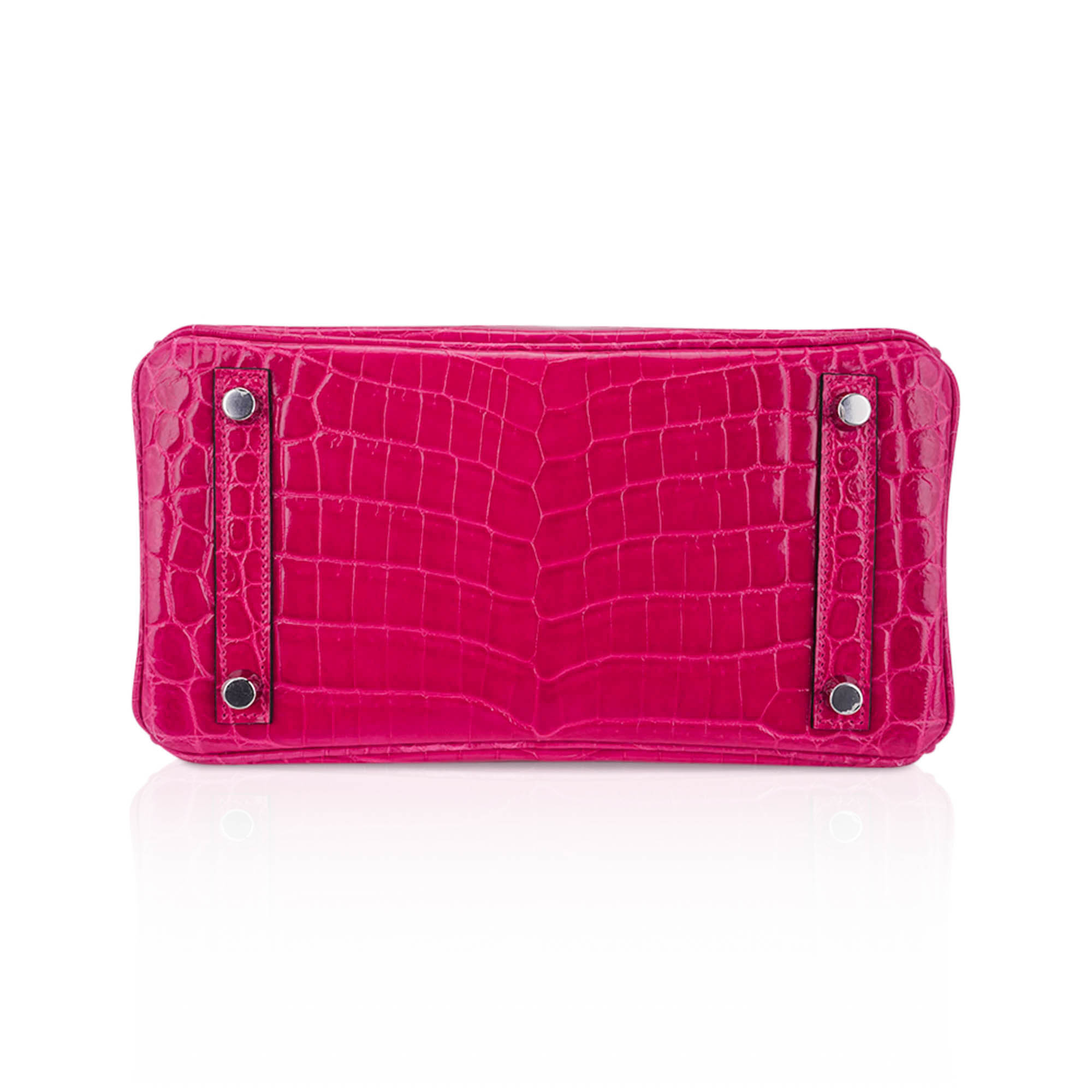 Hermès Birkin 25 Rose Mexico Crocodile with Palladium Hardware Hermes Birkin 25 Bag Rose Mexico Crocodile with Palladium Hardware - view 10