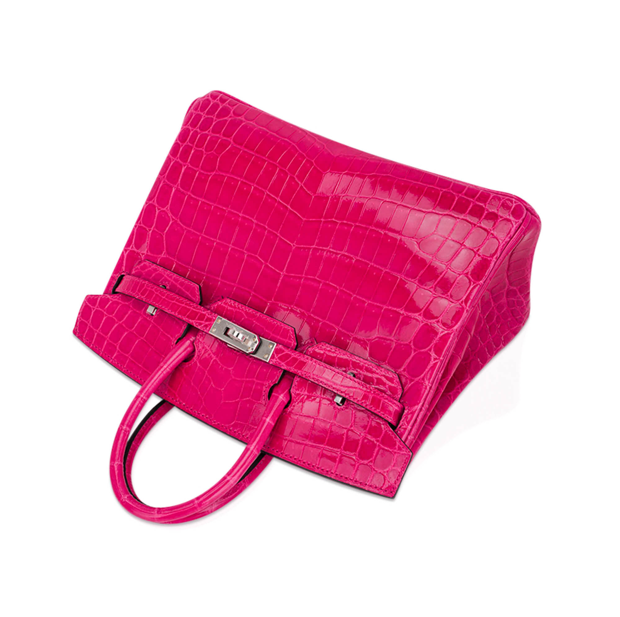 Hermès Birkin 25 Rose Mexico Crocodile with Palladium Hardware Hermes Birkin 25 Bag Rose Mexico Crocodile with Palladium Hardware - view 6