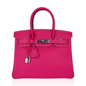 Home Hermes Birkin 30 Bag Rose Tyrien Candy Epsom Limited Edition Palladium