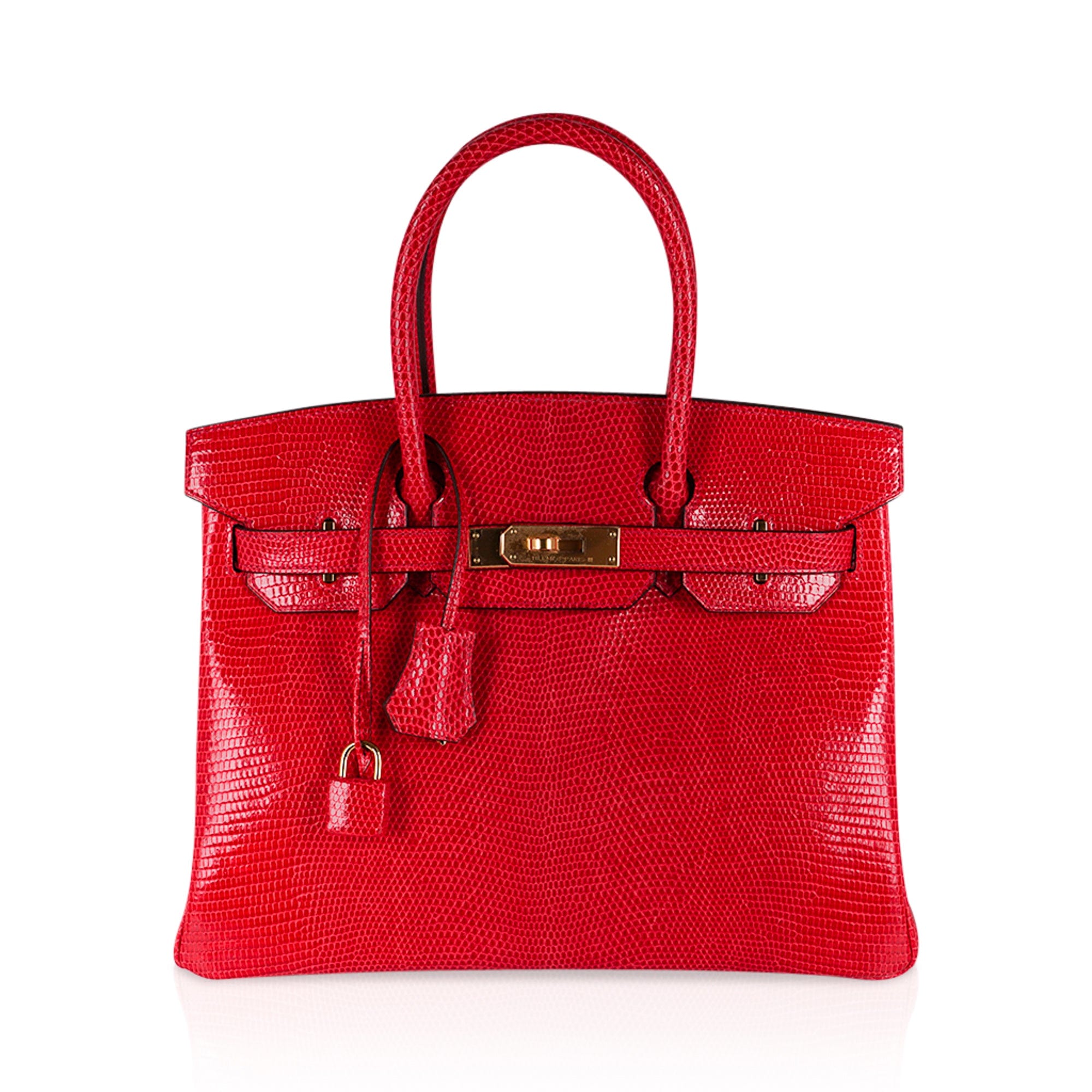 Hermès Birkin 30 Rouge Exotique Lizard Gold Hardware – Limited Edition Hermes Birkin 30 Bag Rouge Exotique Lizard Limited Edition Gold Hardware Rare