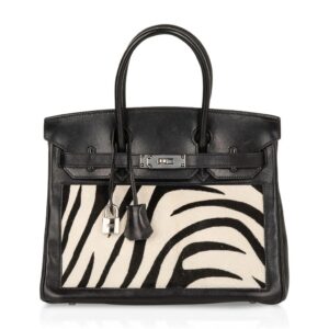 Home Hermes Birkin 30 Bag Vintage Zebra Print Pony Limited Edition Very Rare