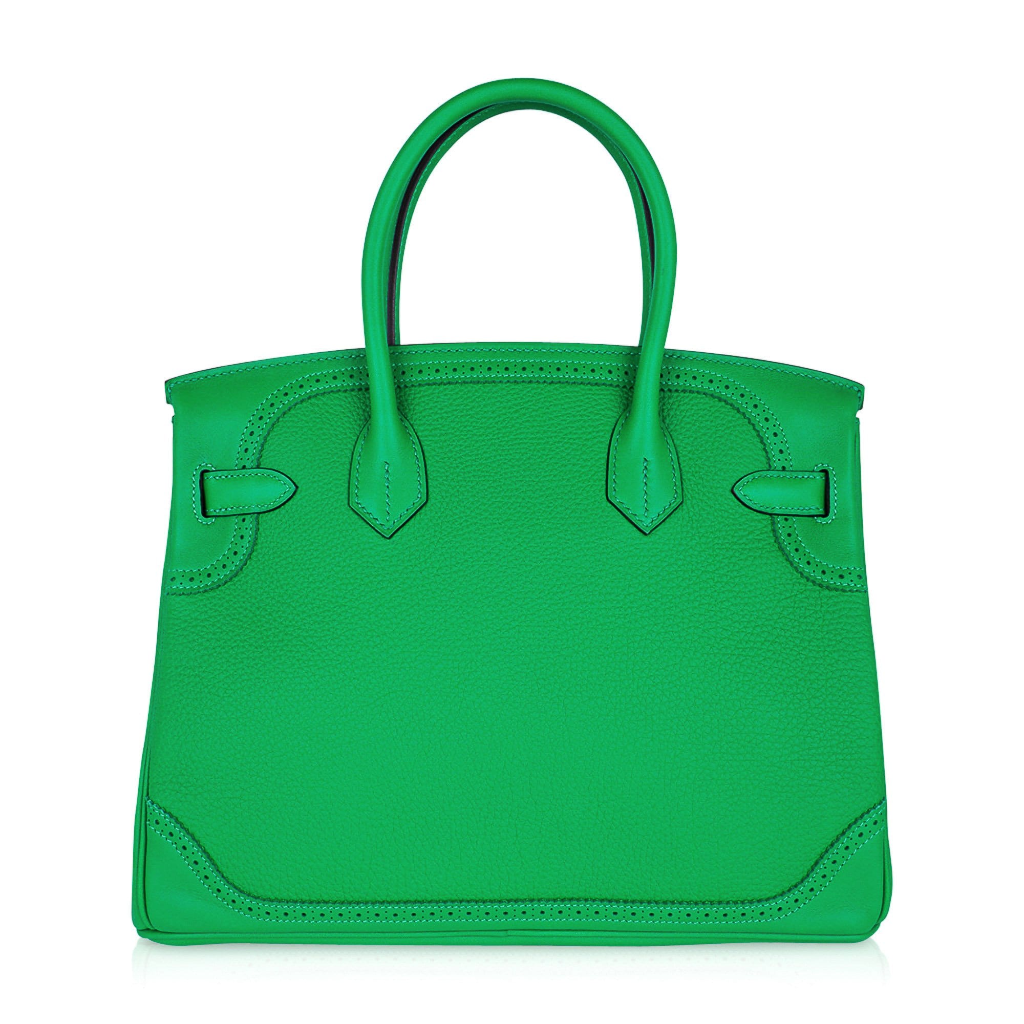 Hermès Birkin 30 Ghillies Bamboo Palladium Hardware New W / Box – Limited Edition Hermes Birkin 30 Ghillies Limited Edition Bag Bamboo Palladium Hardware New w/Box - view 10
