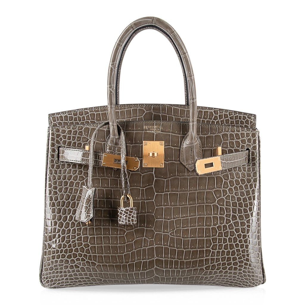 Hermès Birkin HSS 30 Gris Tourterelle / Blue Sapphire Porosus Crocodile – Limited Edition Hermes Birkin HSS 30 Bag Gris Tourterelle / Blue Sapphire Porosus Crocodile Limited Edition - view 4
