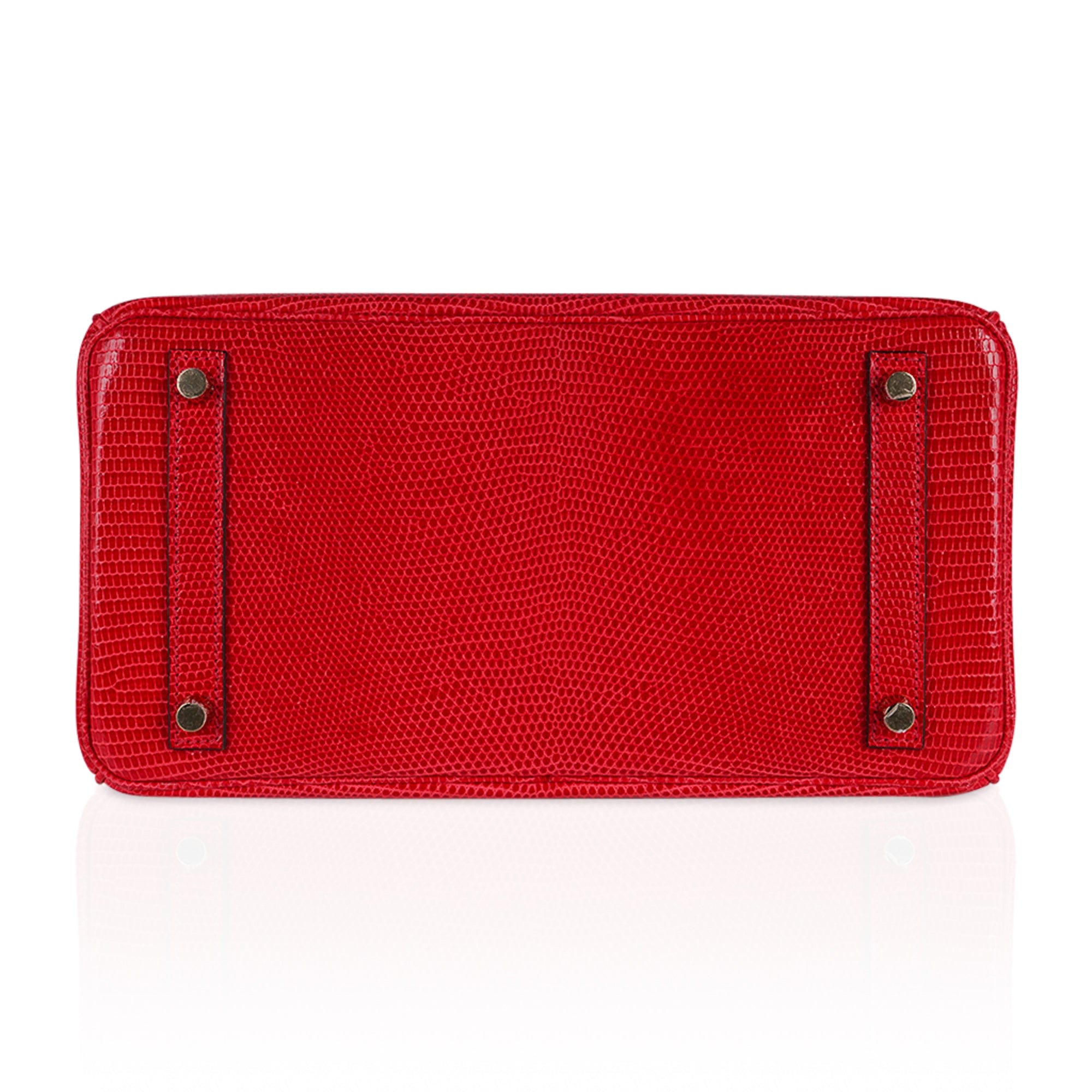 Hermès Birkin 30 Rouge Exotique Lizard Gold Hardware – Limited Edition Hermes Birkin 30 Bag Rouge Exotique Lizard Limited Edition Gold Hardware Rare - view 9
