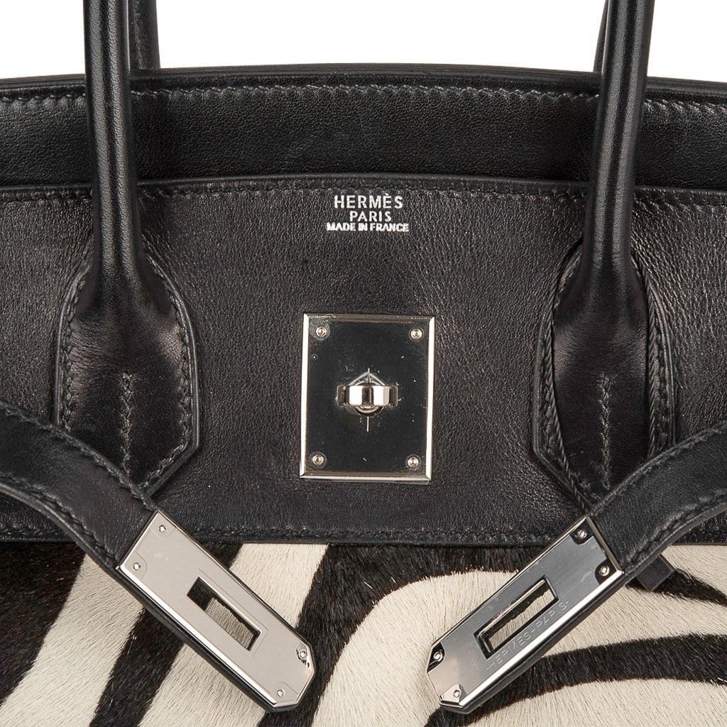 Hermès Birkin 30 Vintage Zebra Print Pony – Limited Edition Hermes Birkin 30 Bag Vintage Zebra Print Pony Limited Edition Very Rare - view 4