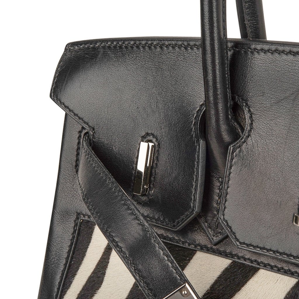 Hermès Birkin 30 Vintage Zebra Print Pony – Limited Edition Hermes Birkin 30 Bag Vintage Zebra Print Pony Limited Edition Very Rare - view 11
