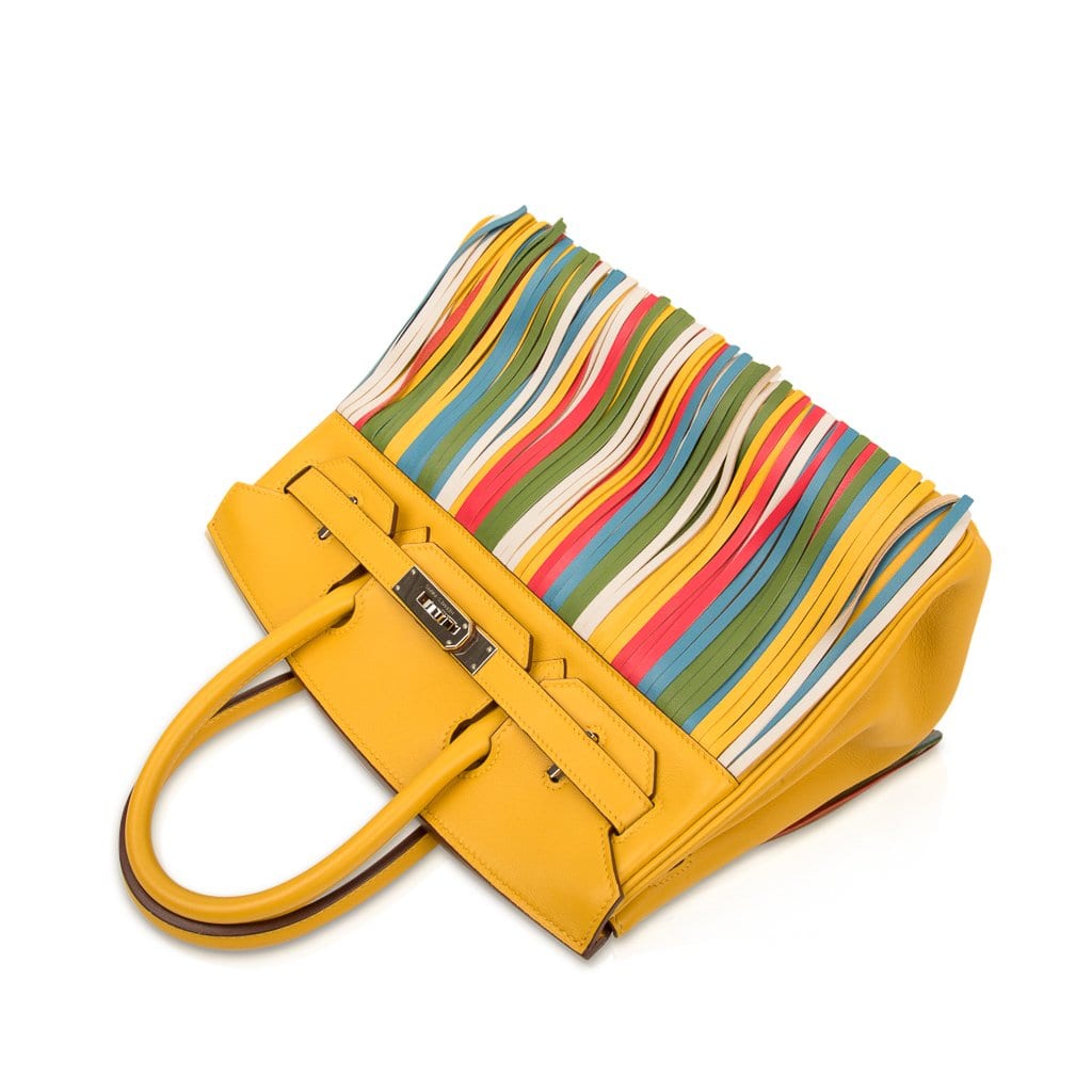 Hermès HSS Birkin 30 Soleil Fringe Multi Colour – Limited Edition Hermes Limited Edition HSS Birkin 30 Bag Soleil Fringe Multi Colour - view 5
