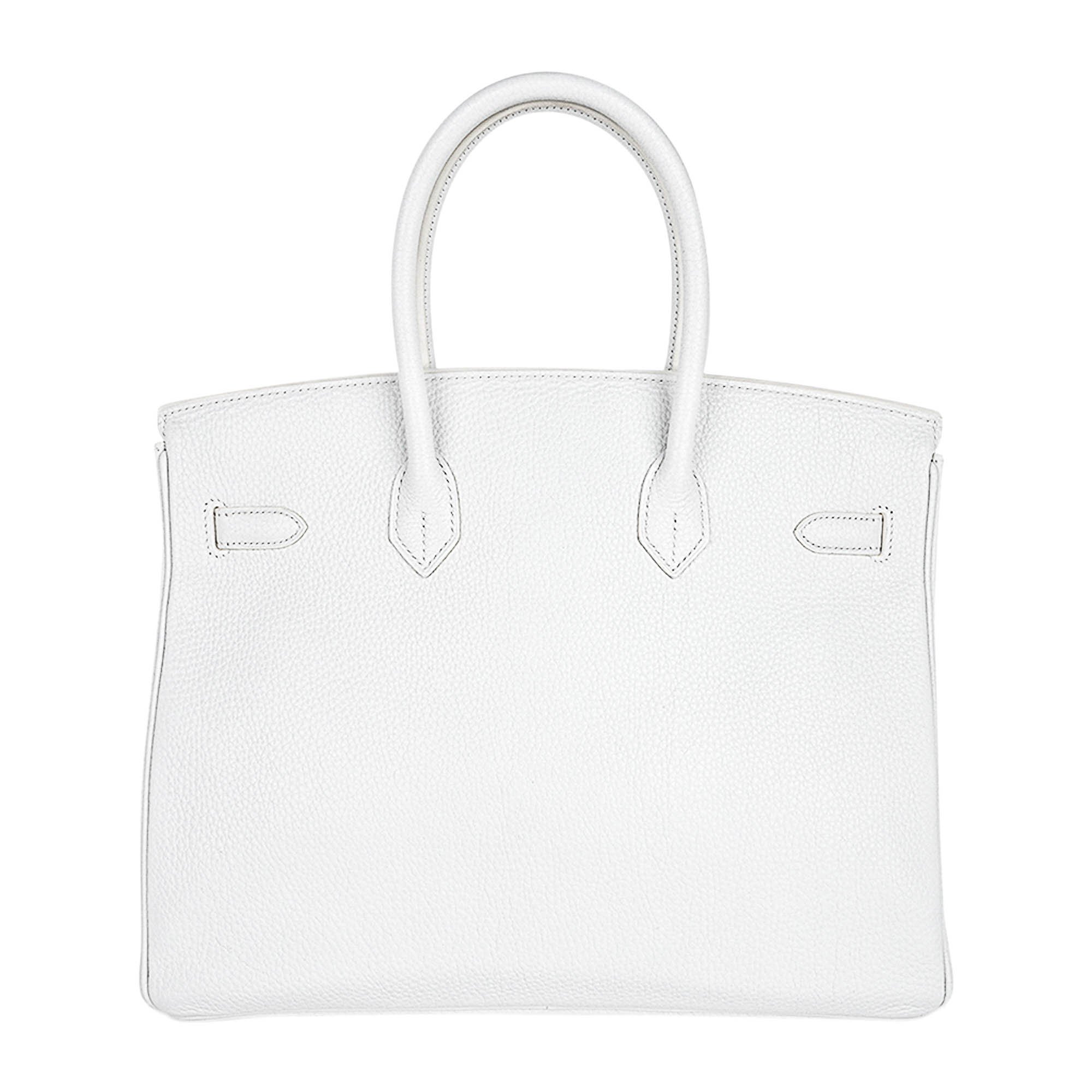 Hermès Birkin 35 White Clemence Palladium Hardware – Limited Edition Hermes Birkin 35 White Clemence Palladium Hardware Rare Limited Edition - view 7