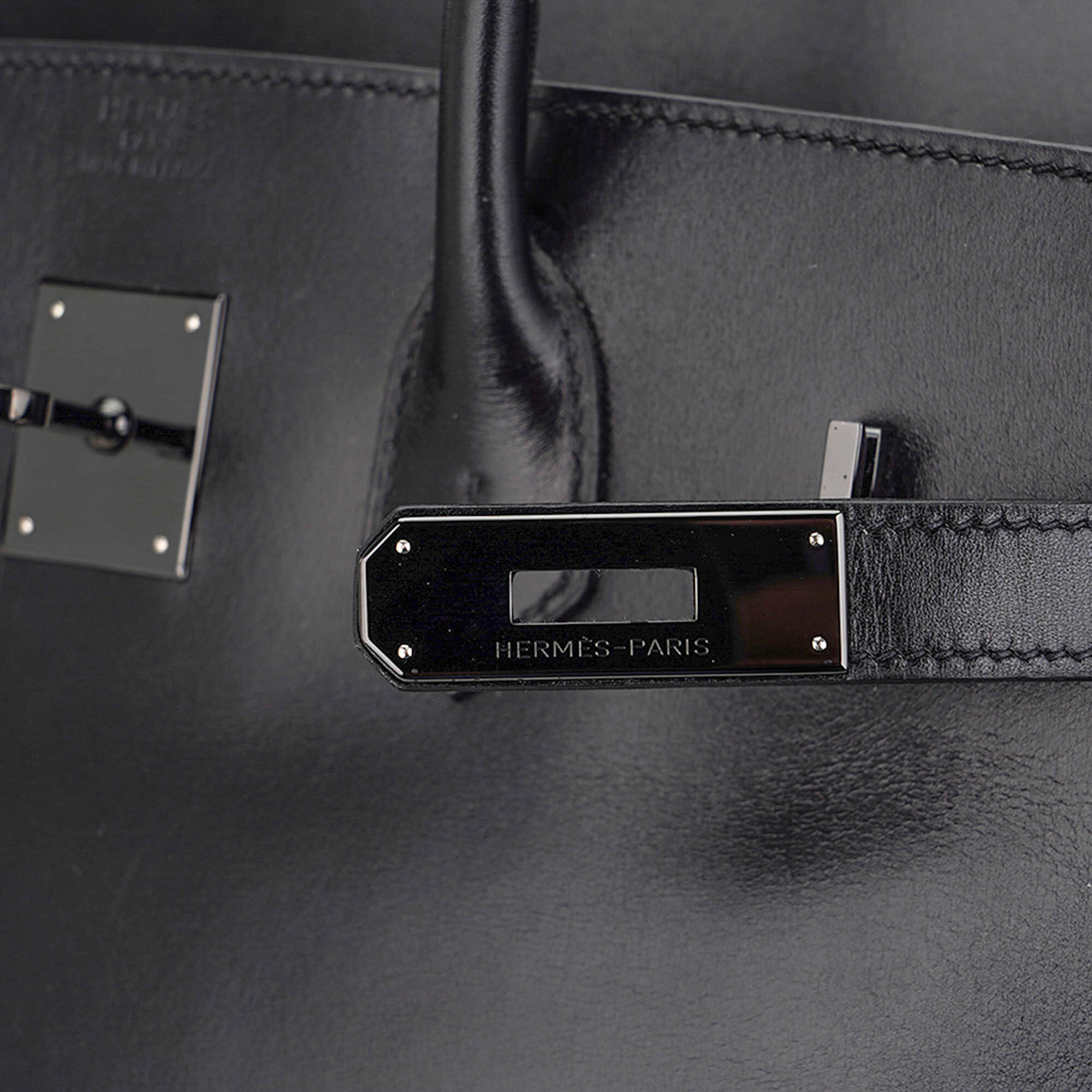 Hermès Birkin So Black 35 Box Leather and Black Hardware – Limited Edition Hermes Birkin Limited Edition So Black 35 Bag Box Leather and Black Hardware - view 5