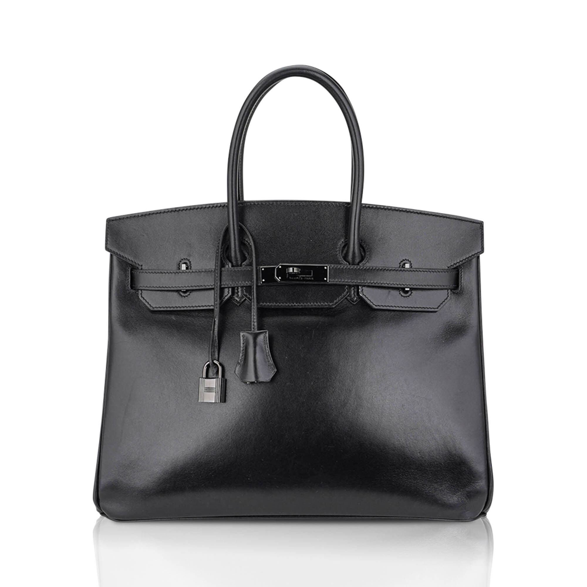 Hermès Birkin So Black 35 Box Leather and Black Hardware – Limited Edition Hermes Birkin Limited Edition So Black 35 Bag Box Leather and Black Hardware