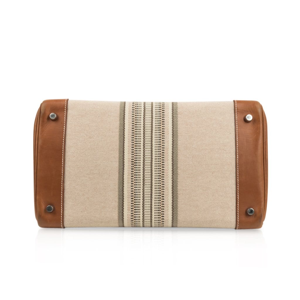 Hermès Birkin 35 H Ganges Toile Barenia Palladium – Limited Edition Hermes Birkin 35 Bag Rare H Ganges Toile Barenia Limited Edition Palladium - view 11