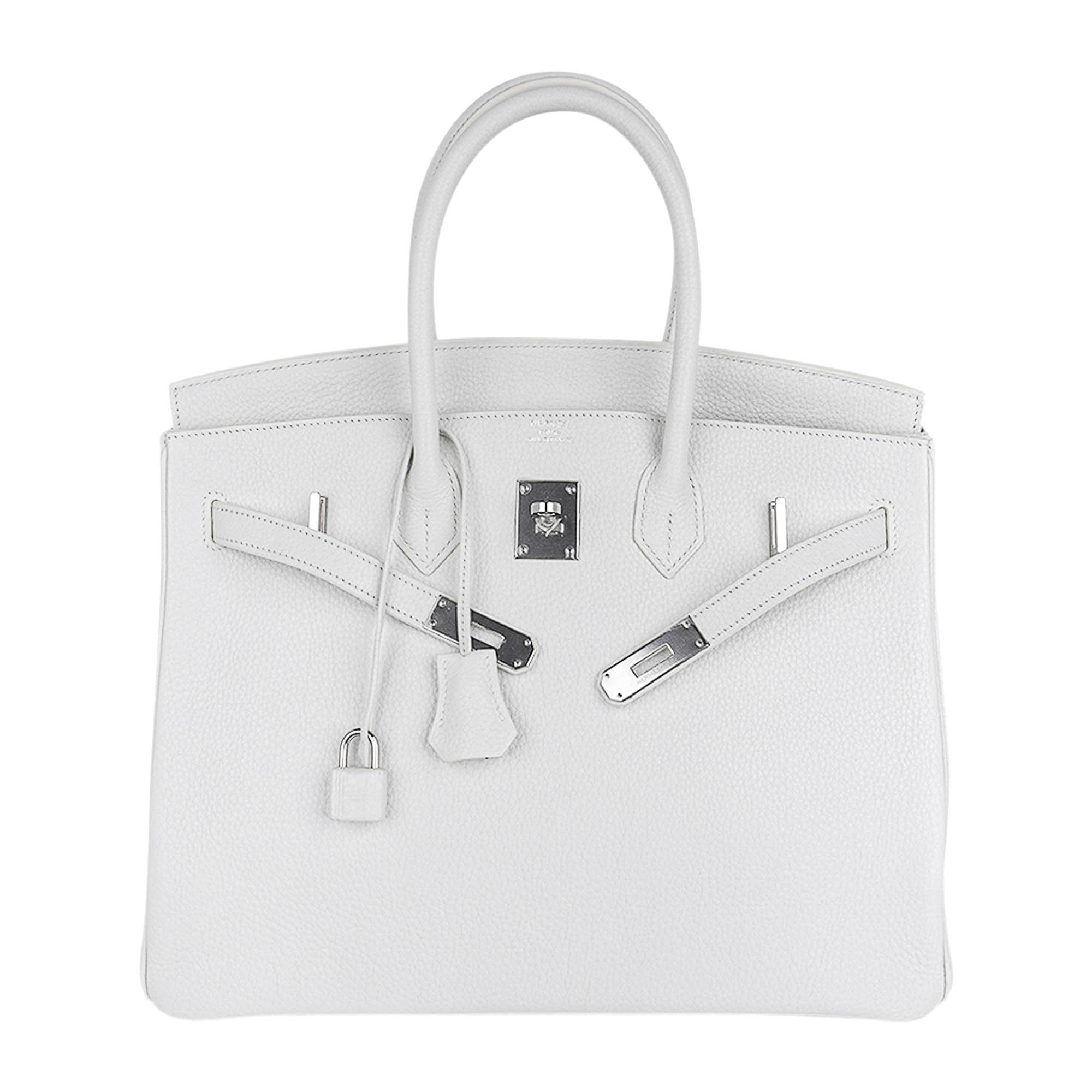 Hermès Birkin 35 White Clemence Palladium Hardware – Limited Edition Hermes Birkin 35 White Clemence Palladium Hardware Rare Limited Edition - view 3