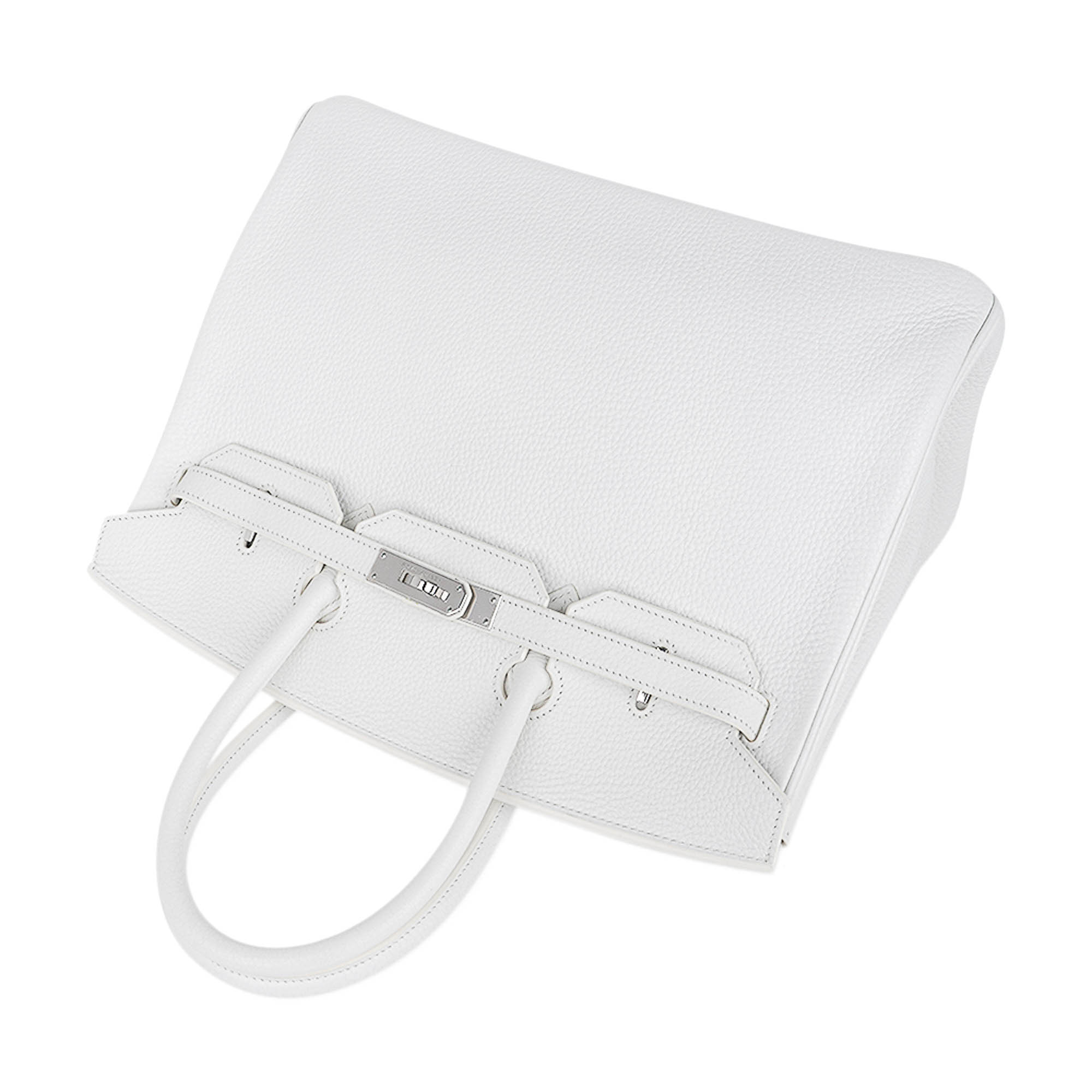 Hermès Birkin 35 White Clemence Palladium Hardware – Limited Edition Hermes Birkin 35 White Clemence Palladium Hardware Rare Limited Edition - view 5