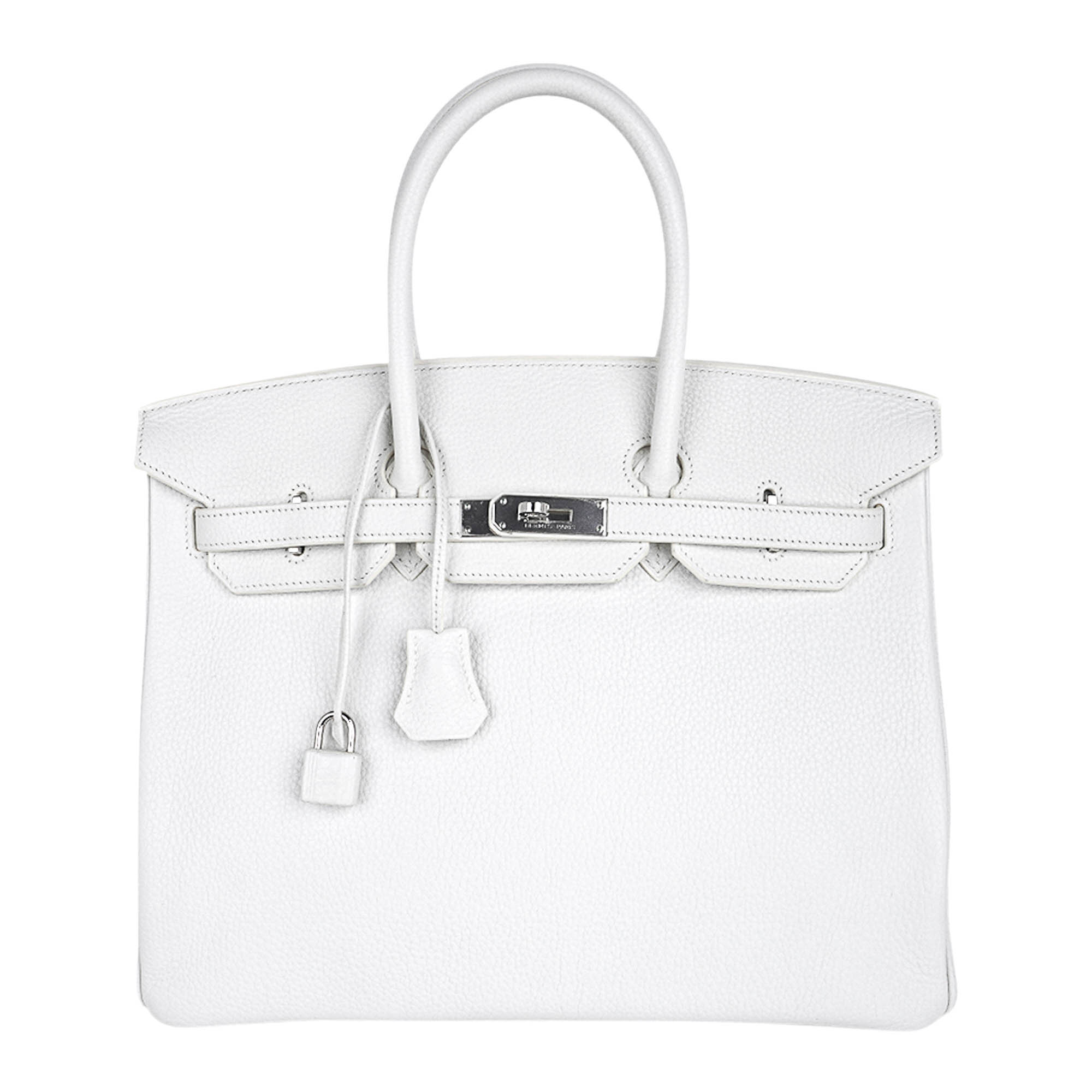 Hermès Birkin 35 White Clemence Palladium Hardware – Limited Edition Hermes Birkin 35 White Clemence Palladium Hardware Rare Limited Edition