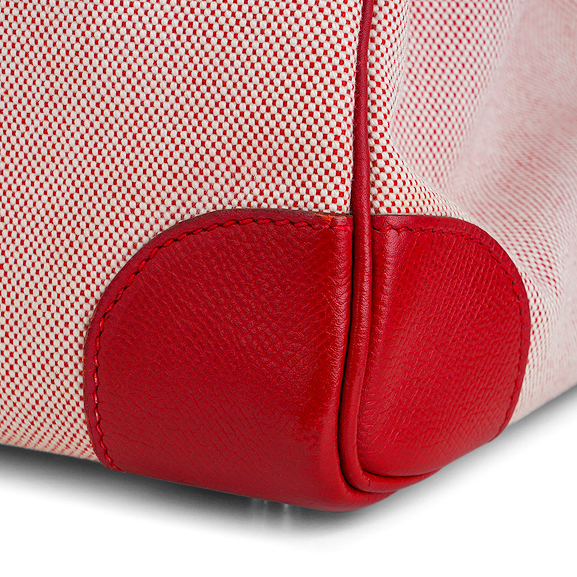 Hermès Birkin 40 Rouge Vif Vintage Toile Courchevel – Limited Edition Hermes Birkin 40 Rouge Vif Vintage Toile Courchevel Limited Edition Rare - view 14