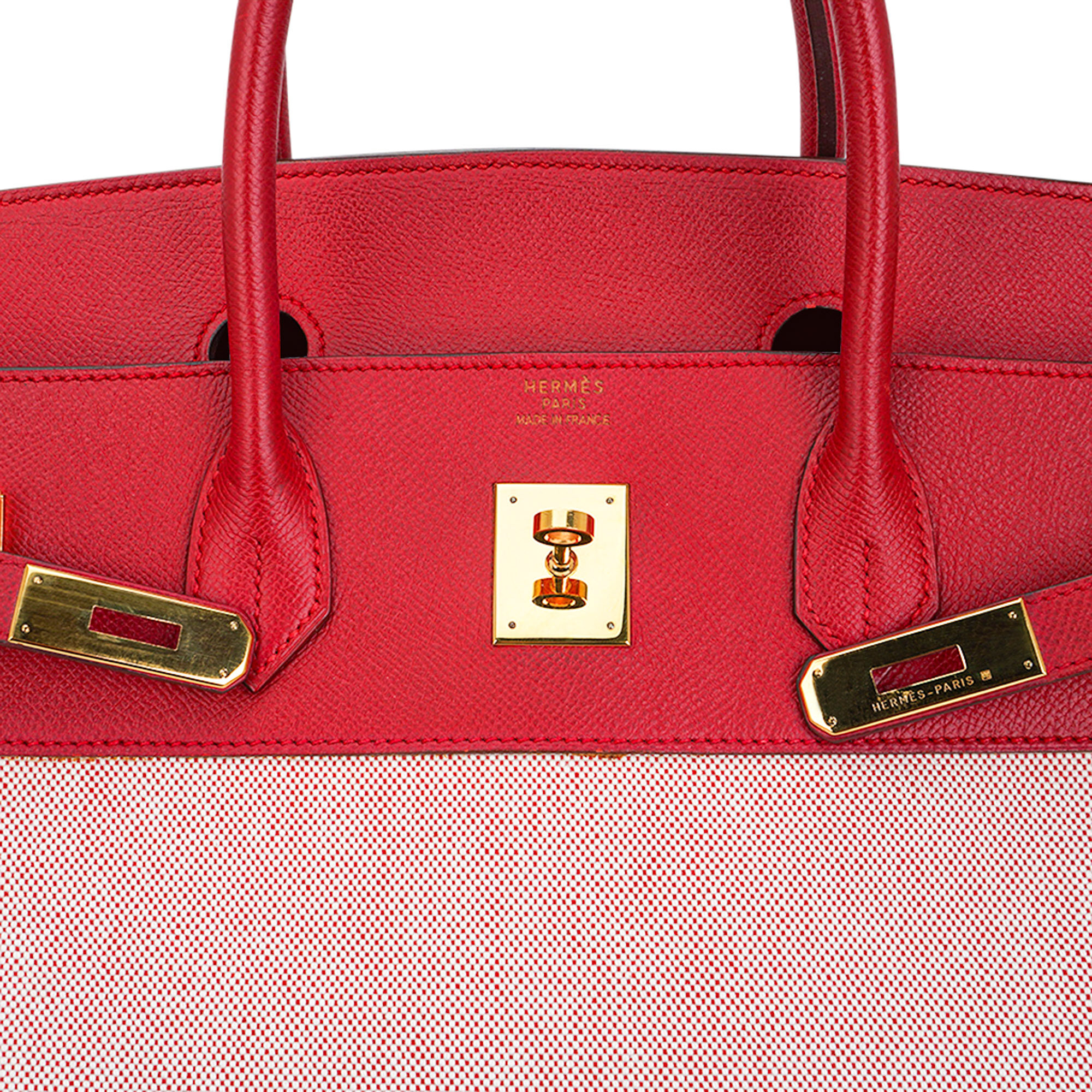 Hermès Birkin 40 Rouge Vif Vintage Toile Courchevel – Limited Edition Hermes Birkin 40 Rouge Vif Vintage Toile Courchevel Limited Edition Rare - view 10
