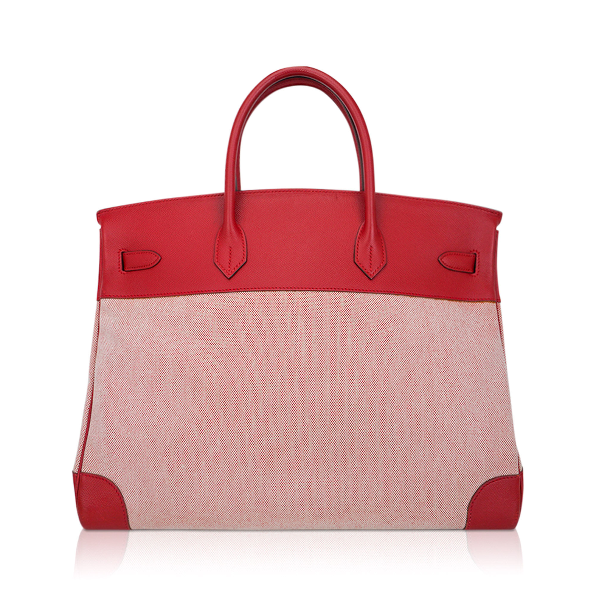 Hermès Birkin 40 Rouge Vif Vintage Toile Courchevel – Limited Edition Hermes Birkin 40 Rouge Vif Vintage Toile Courchevel Limited Edition Rare - view 6