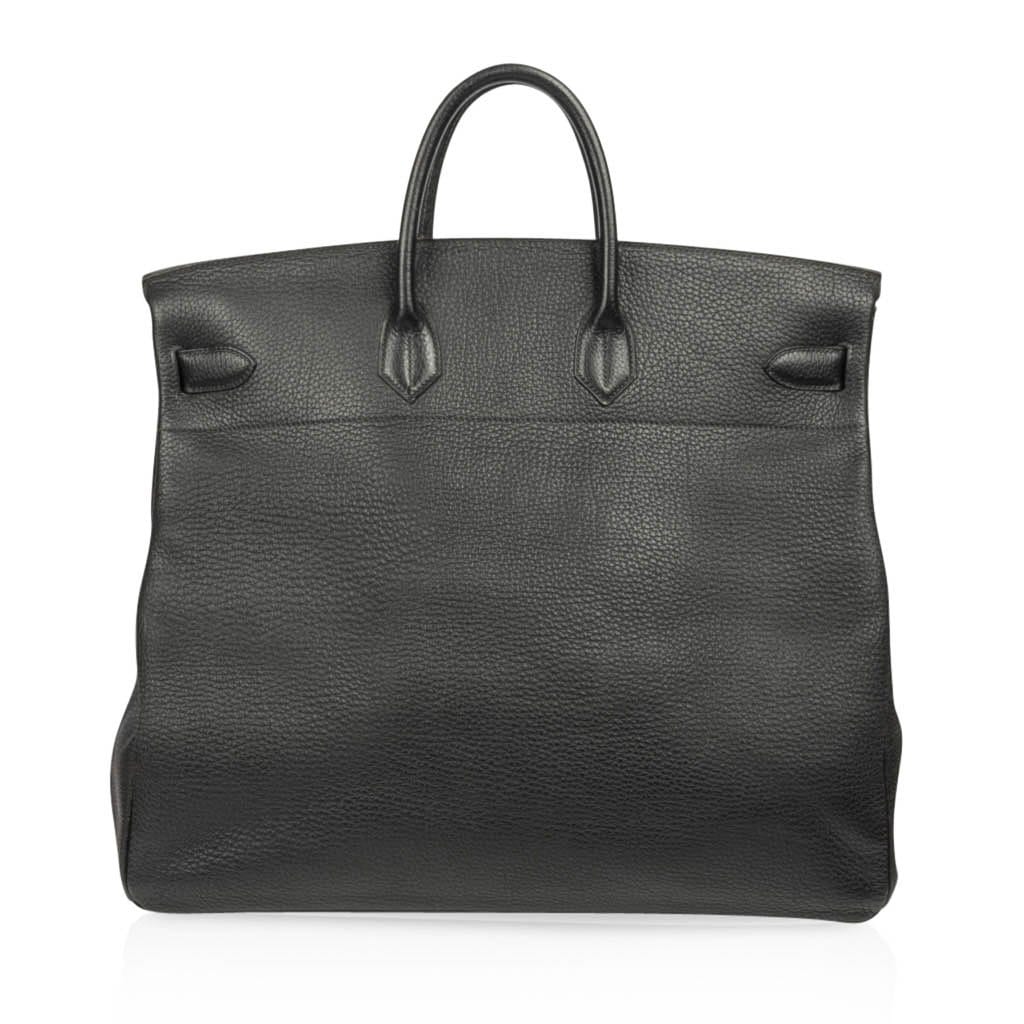 Hermès Vintage HAC Birkin 50 Black Fjord Leather with Brass Hardware – Limited Edition Hermes Limited Edition Vintage HAC Birkin 50 Bag Black Fjord Leather with Brass Hardware - view 9