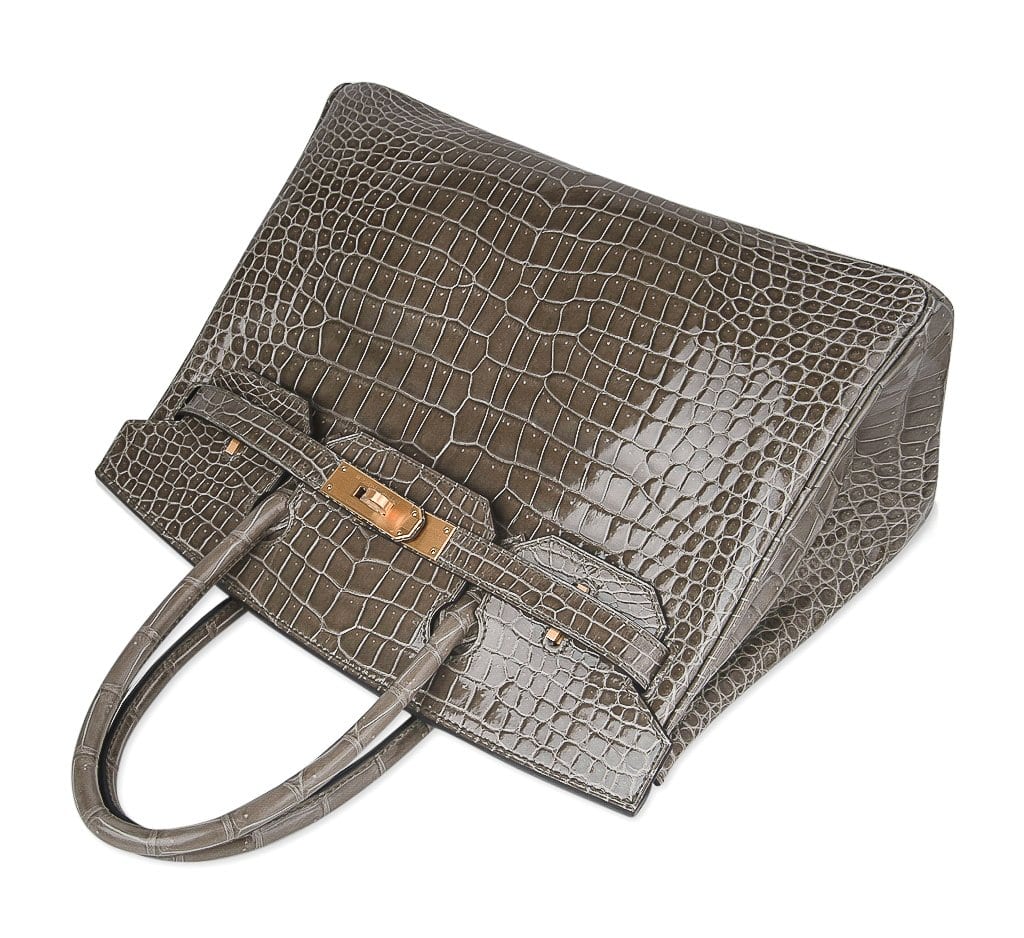 Hermès Birkin HSS 30 Gris Tourterelle / Blue Sapphire Porosus Crocodile – Limited Edition Hermes Birkin HSS 30 Bag Gris Tourterelle / Blue Sapphire Porosus Crocodile Limited Edition - view 8