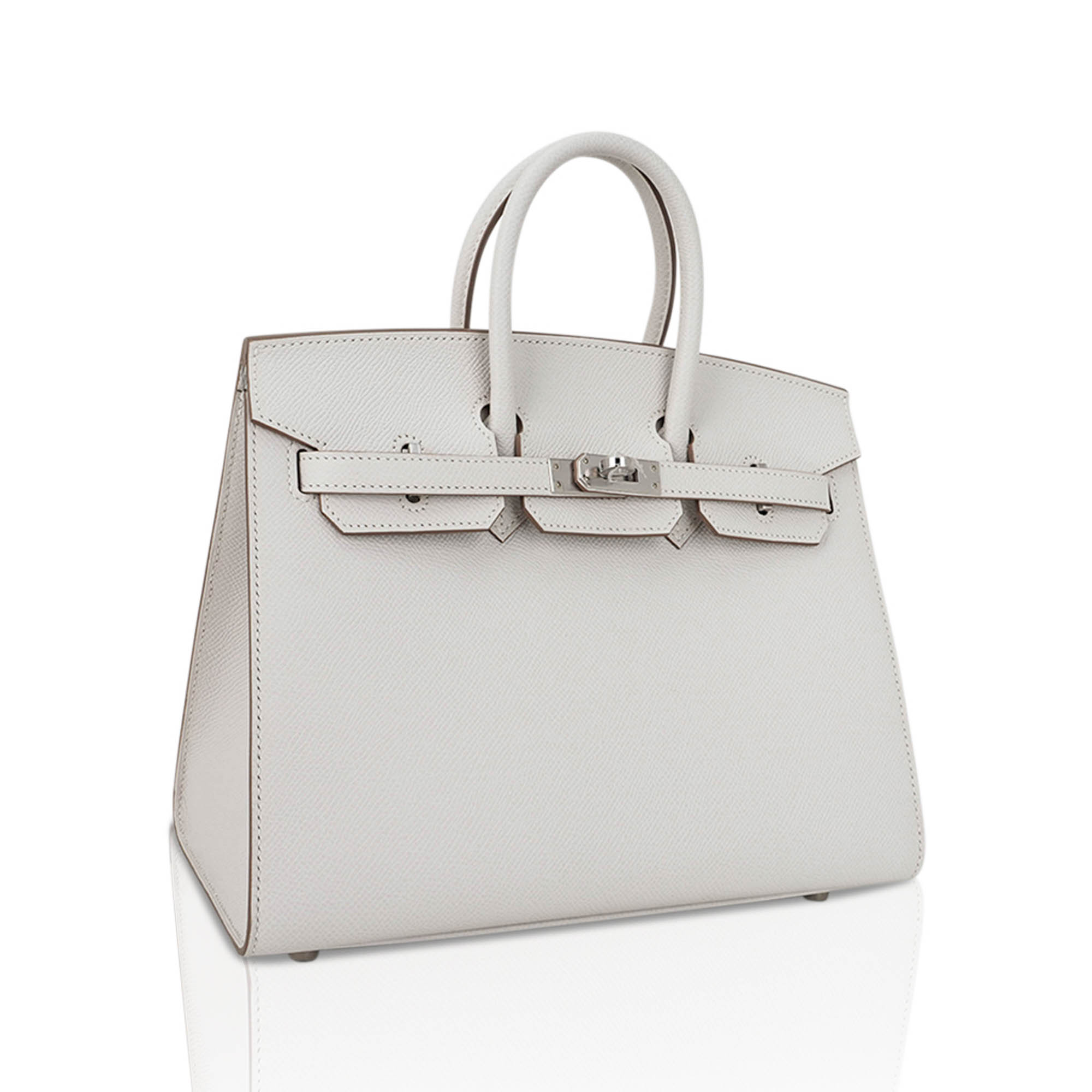 Hermès Birkin Sellier 25 Gris Pale Epsom Leather with Palladium Hardware Hermes Birkin Sellier 25 Bag Gris Pale Epsom Leather with Palladium Hardware - View 2