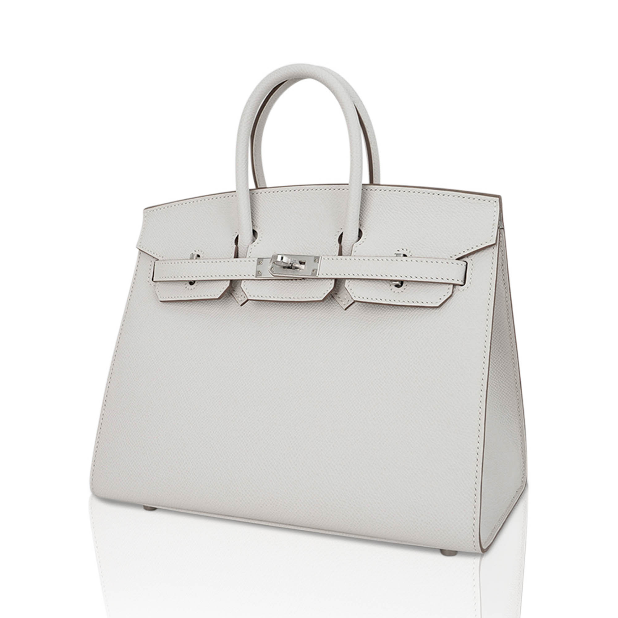 Hermès Birkin Sellier 25 Gris Pale Epsom Leather with Palladium Hardware Hermes Birkin Sellier 25 Bag Gris Pale Epsom Leather with Palladium Hardware - View 4