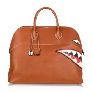 Hermes Bolide 40 Bag Barenia Leather Ltd Ed Runway Shark Bolide Monster Unisex