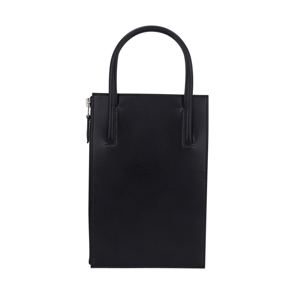 Hermès Cadena Black Tadelakt Leather – Limited Edition Hermes Limited Edition Cadena Bag Black Tadelakt Leather - view 10