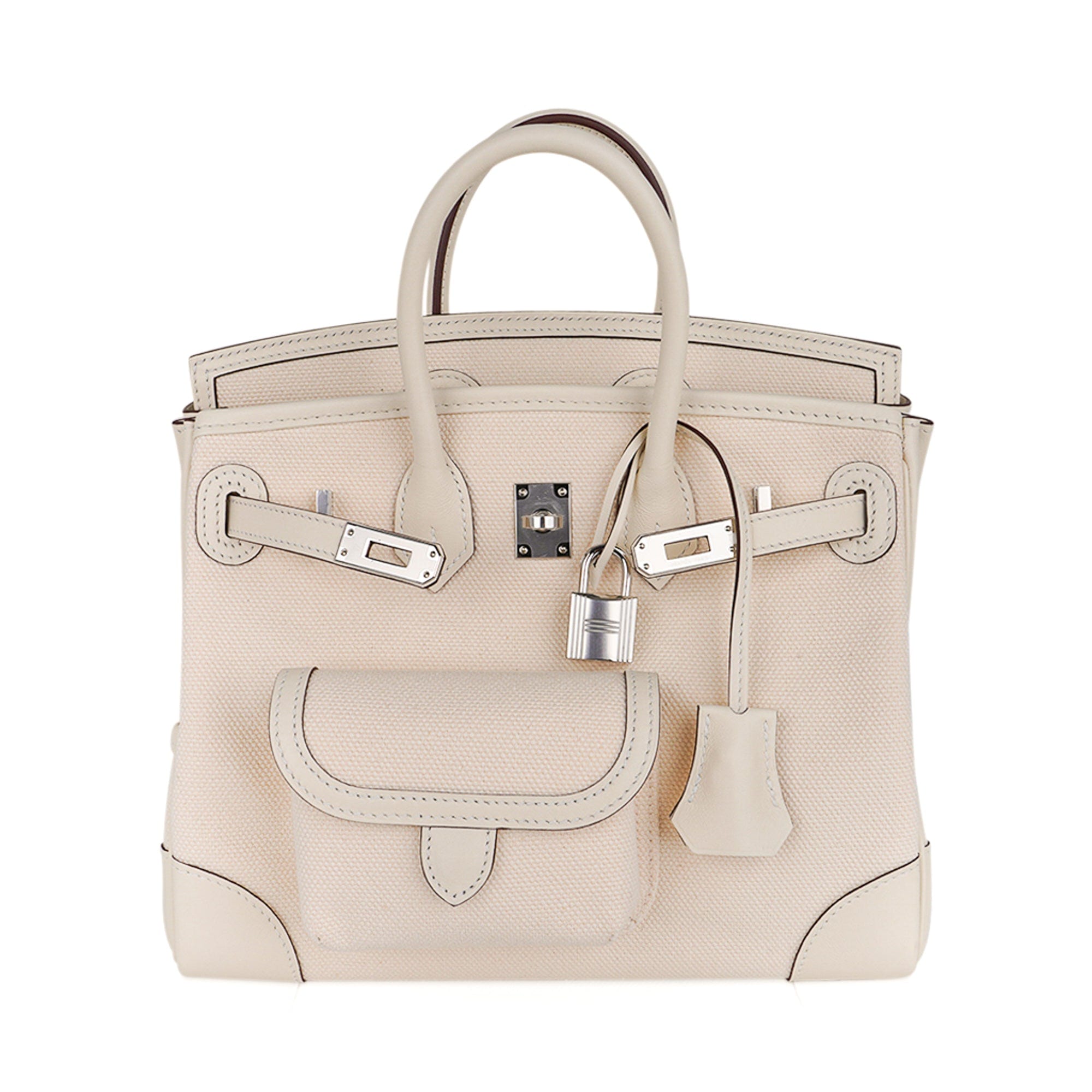 Hermès Birkin 25 Cargo Nata Toile Goeland Swift Leather Trim – Limited Edition Hermes Birkin 25 Cargo Nata Toile Goeland Bag Swift Leather Trim Limited Edition - view 4