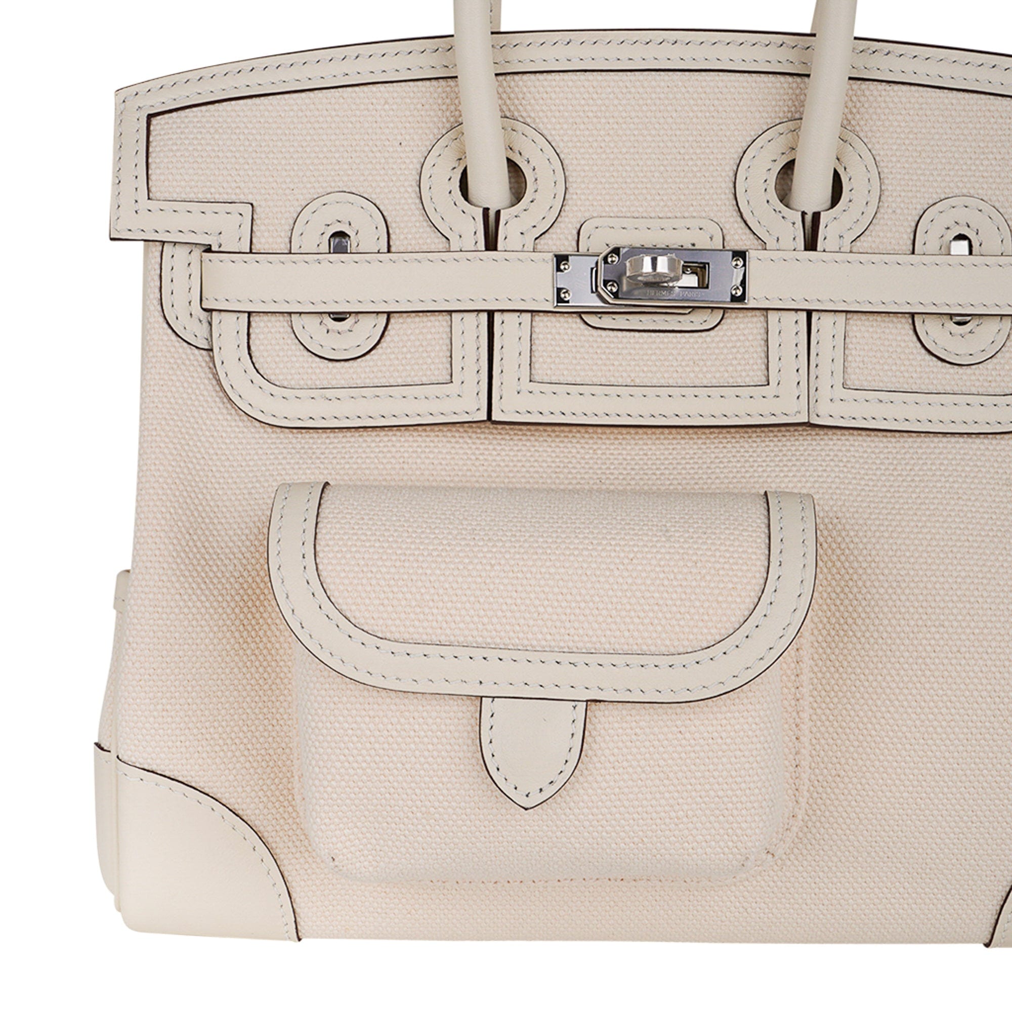 Hermès Birkin 25 Cargo Nata Toile Goeland Swift Leather Trim – Limited Edition Hermes Birkin 25 Cargo Nata Toile Goeland Bag Swift Leather Trim Limited Edition - view 5