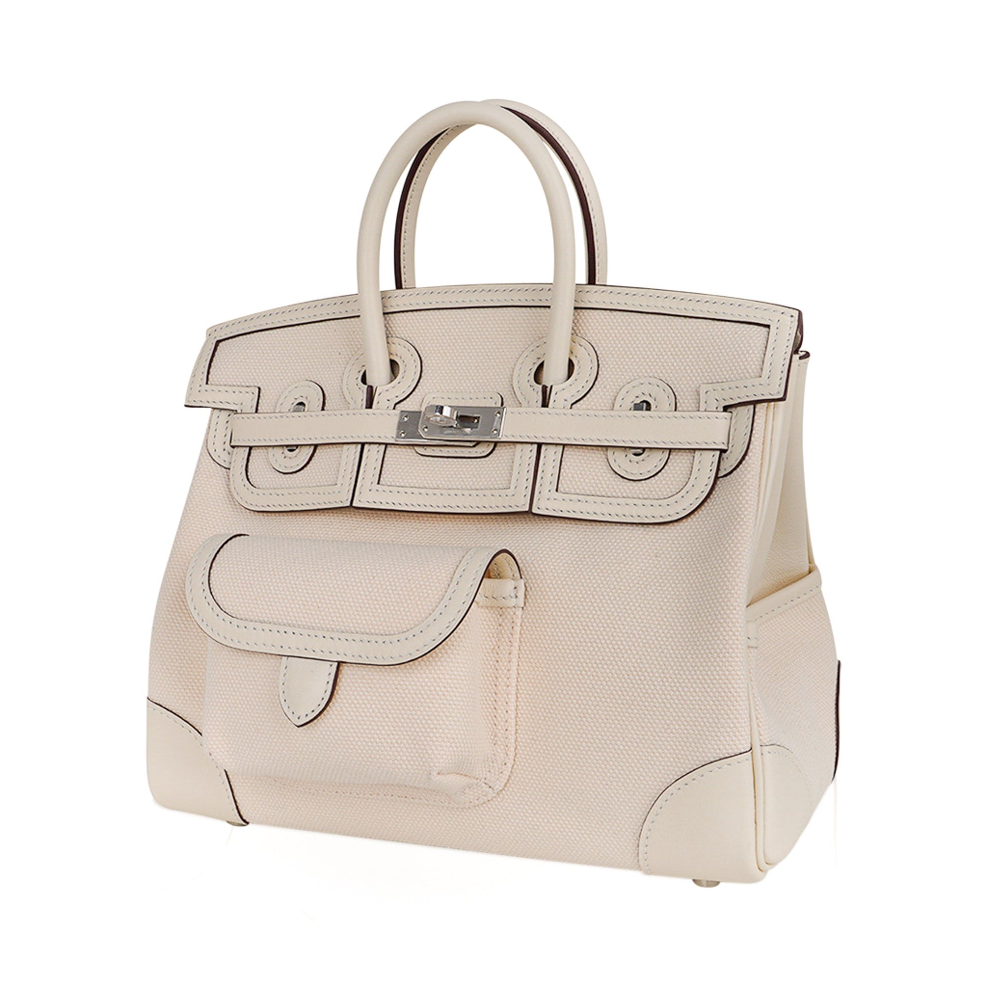 Hermès Birkin 25 Cargo Nata Toile Goeland Swift Leather Trim – Limited Edition Hermes Birkin 25 Cargo Nata Toile Goeland Bag Swift Leather Trim Limited Edition - view 3