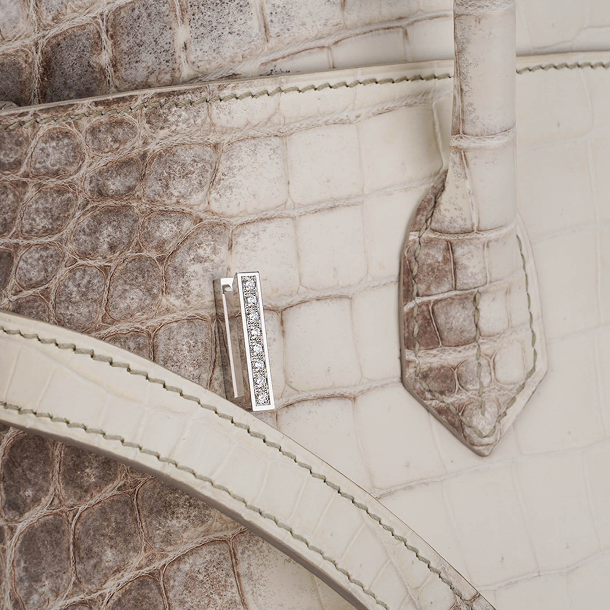 Hermès Birkin 35 Diamond Blanc Himalaya Matte Crocodile – Limited Edition Hermes Birkin 35 Diamond Blanc Himalaya Matte Crocodile Limited Edition Bag - view 10