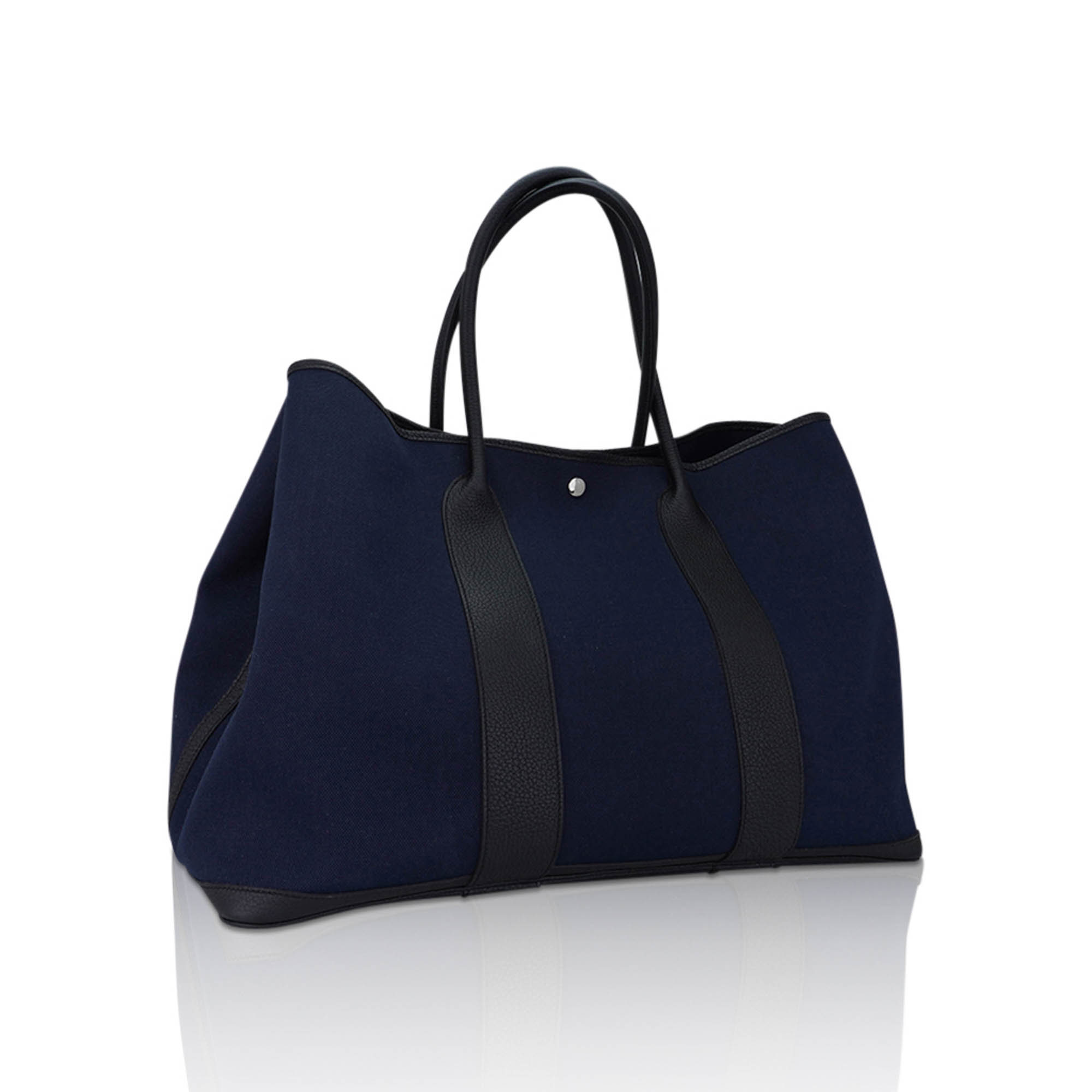 Hermès Garden Party Voyage 49 Marine Canvas Black Vache Country Leather Hermes Garden Party Voyage 49 Bag Marine Canvas Black Vache Country Leather - View 2