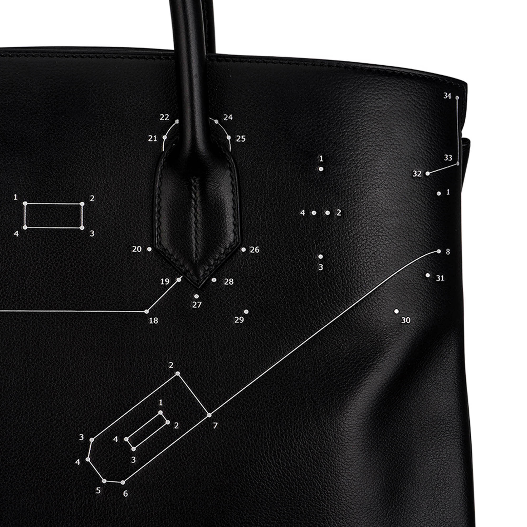 Hermès HAC 40 Connect the Dots Black Evergrain Leather – Limited Edition Hermes Limited Edition HAC 40 Connect the Dots Black Evergrain Leather - view 4