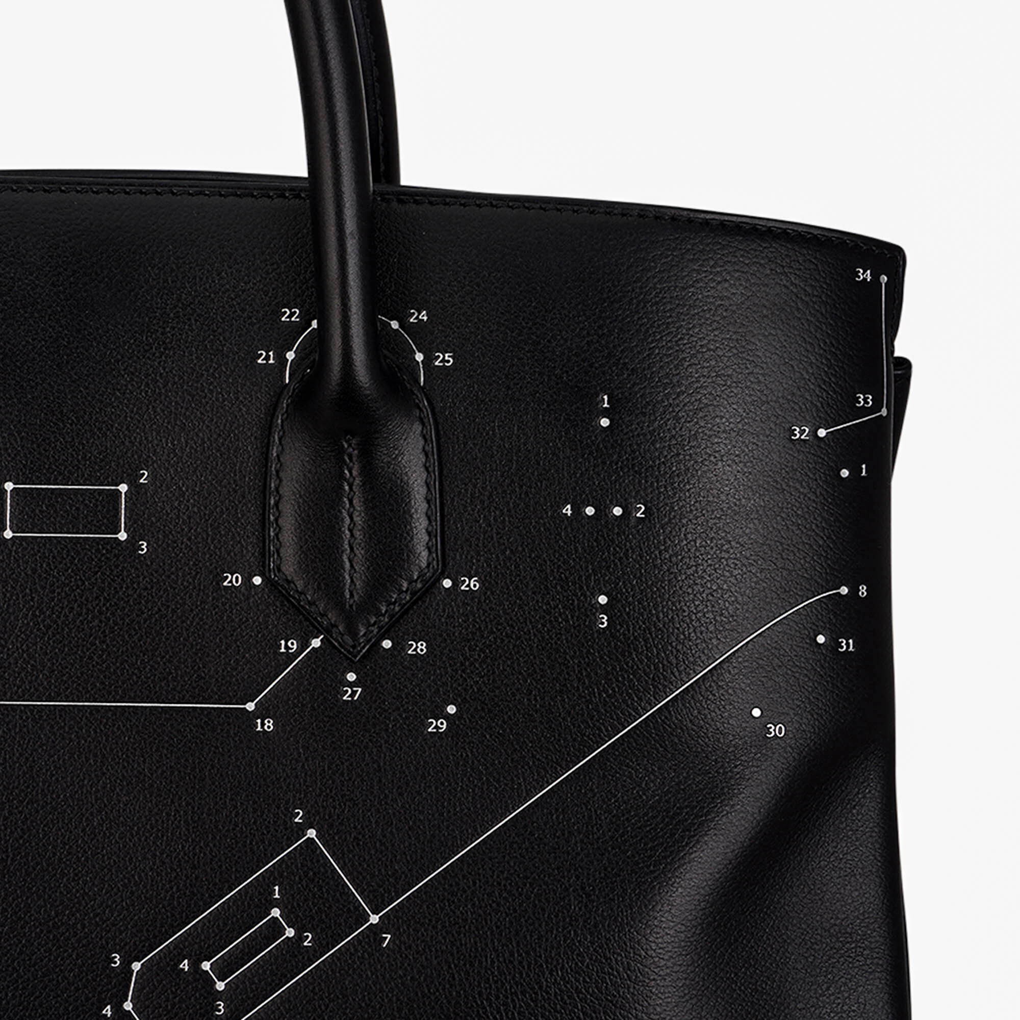 Hermès HAC 40 Connect the Dots Black Evergrain Leather – Limited Edition Hermes Limited Edition HAC 40 Connect the Dots Black Evergrain Leather - view 6