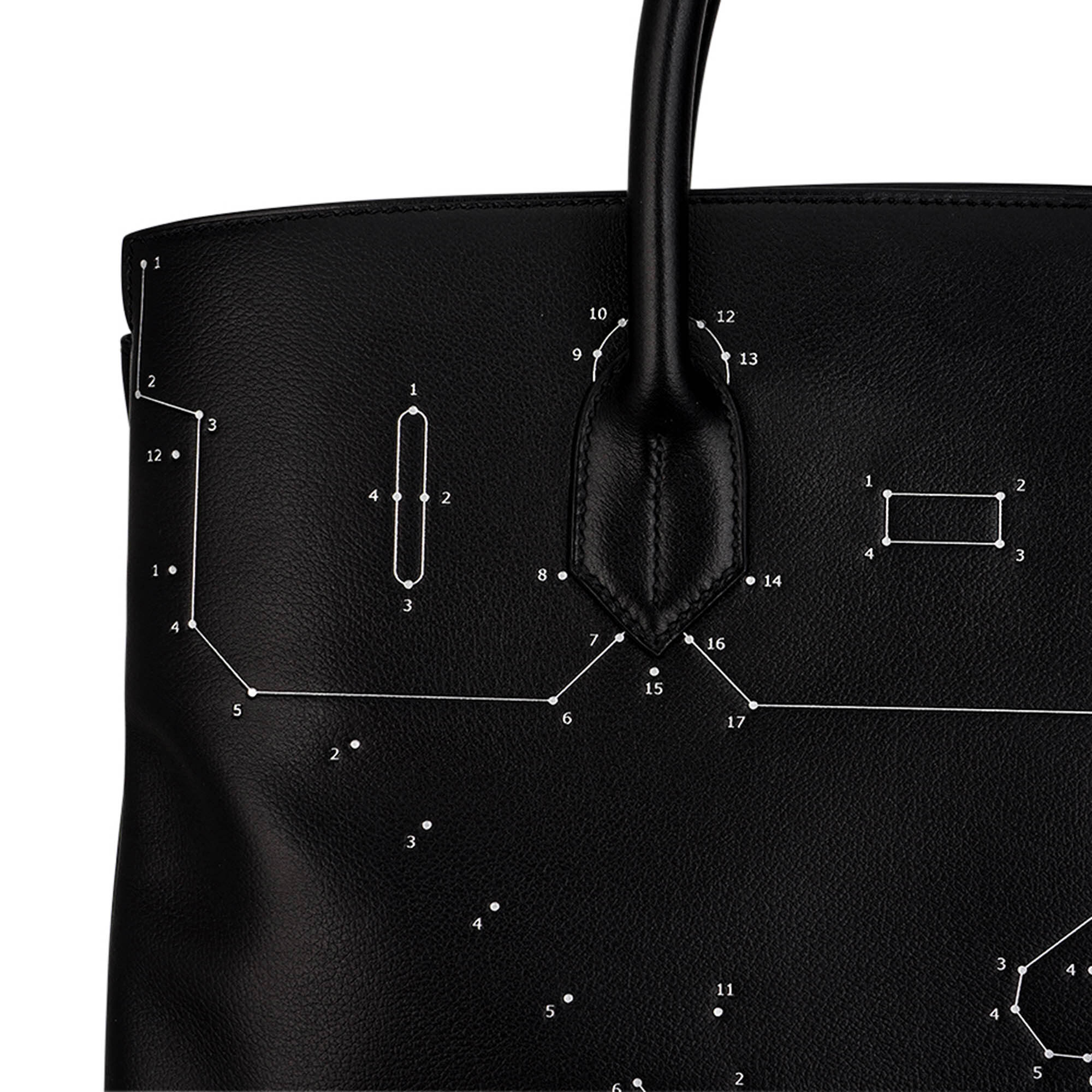 Hermès HAC 40 Connect the Dots Black Evergrain Leather – Limited Edition Hermes Limited Edition HAC 40 Connect the Dots Black Evergrain Leather - view 7