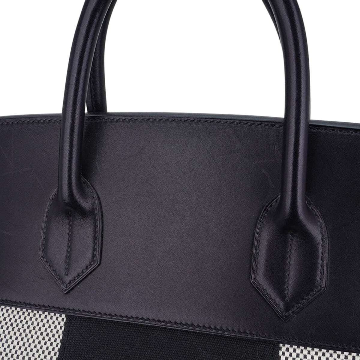 Hermès HAC Birkin 40 Flag H Toile Black with Palladium Hardware – Limited Edition Hermes Limited Edition HAC Birkin 40 Bag Flag H Toile Black with Palladium Hardware - view 16
