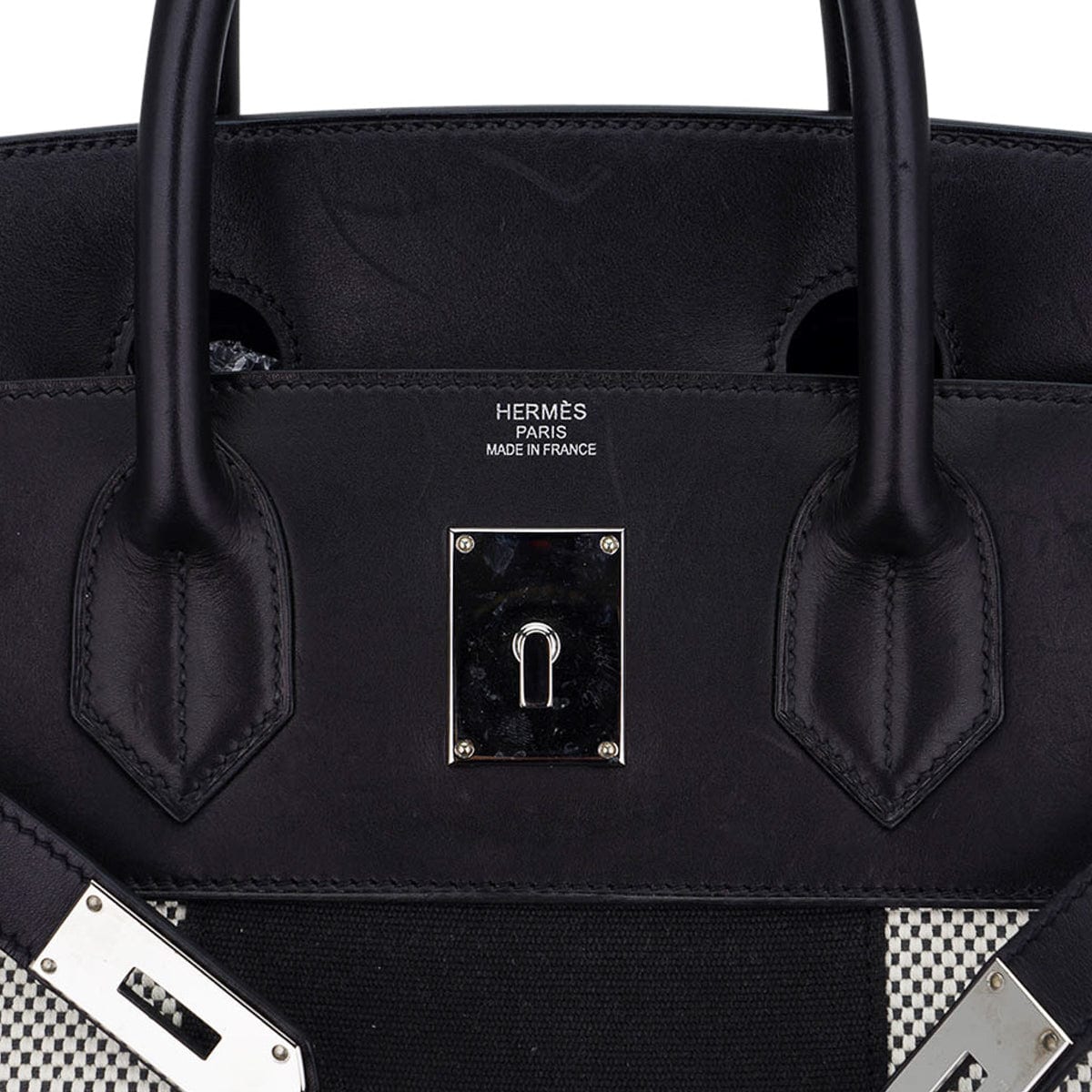 Hermès HAC Birkin 40 Flag H Toile Black with Palladium Hardware – Limited Edition Hermes Limited Edition HAC Birkin 40 Bag Flag H Toile Black with Palladium Hardware - view 15