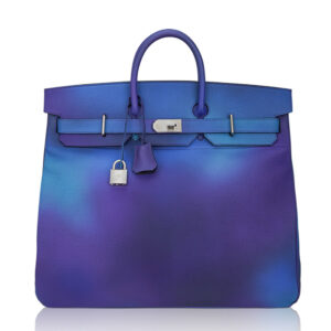 Hermes Hac 50 Cosmos Ombre Bag Togo Palladium Limited Edition Extremely Rare