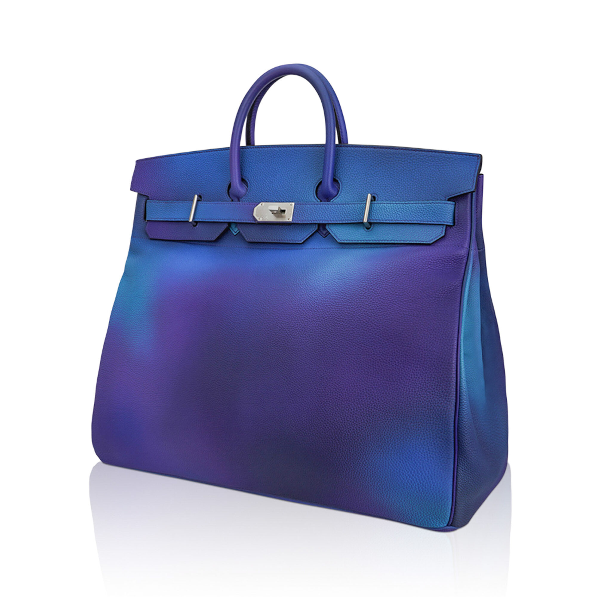Hermès Hac 50 Cosmos Ombre Togo Palladium – Limited Edition Hermes Hac 50 Cosmos Ombre Bag Togo Palladium Limited Edition Extremely Rare - view 5
