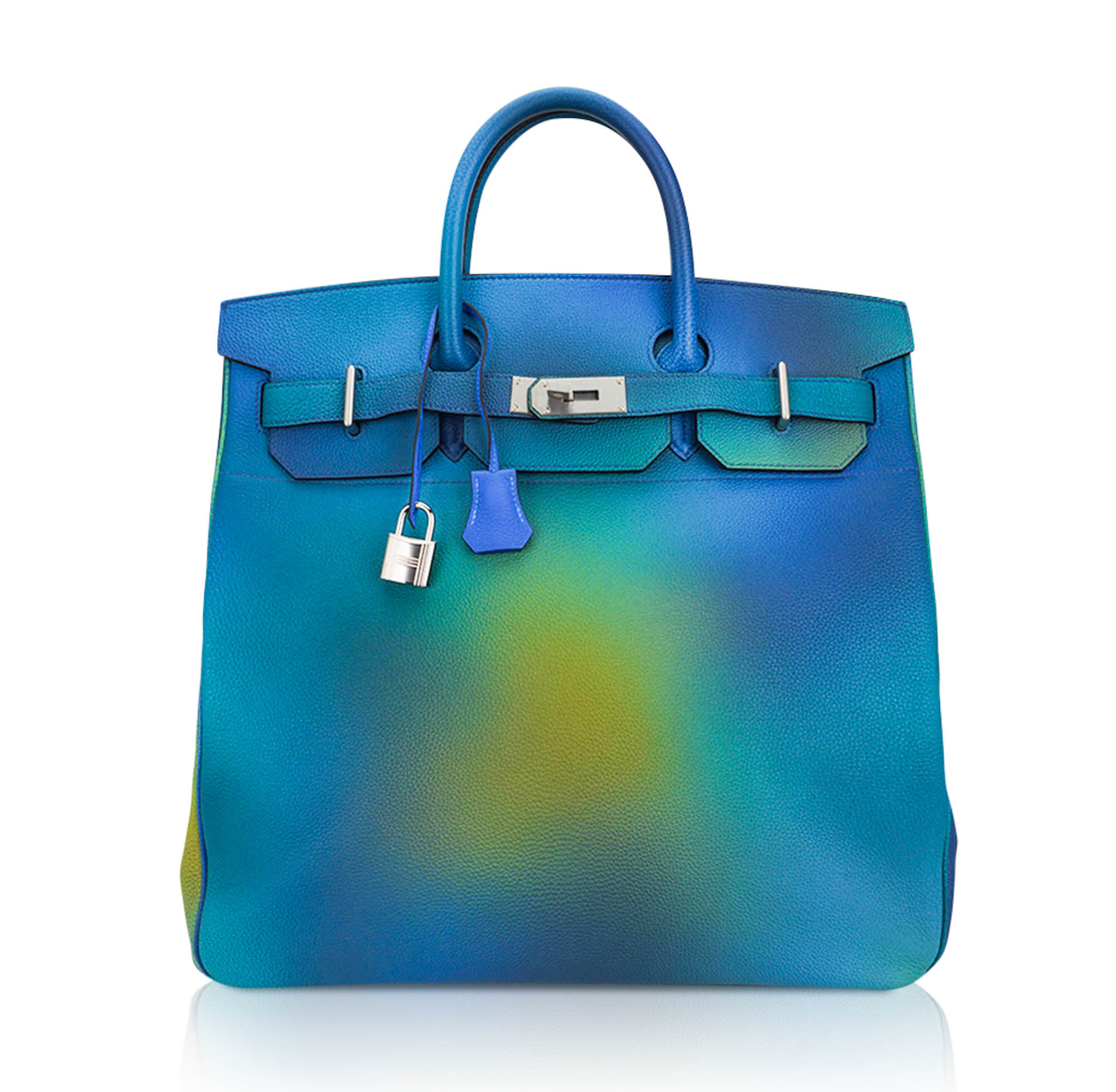 Hermès Hac Cosmos Hac 40 Blue Nuit Jaune de Naples – Limited Edition Hermes Hac Cosmos Hac 40 Bag Blue Nuit Jaune de Naples Limited Edition