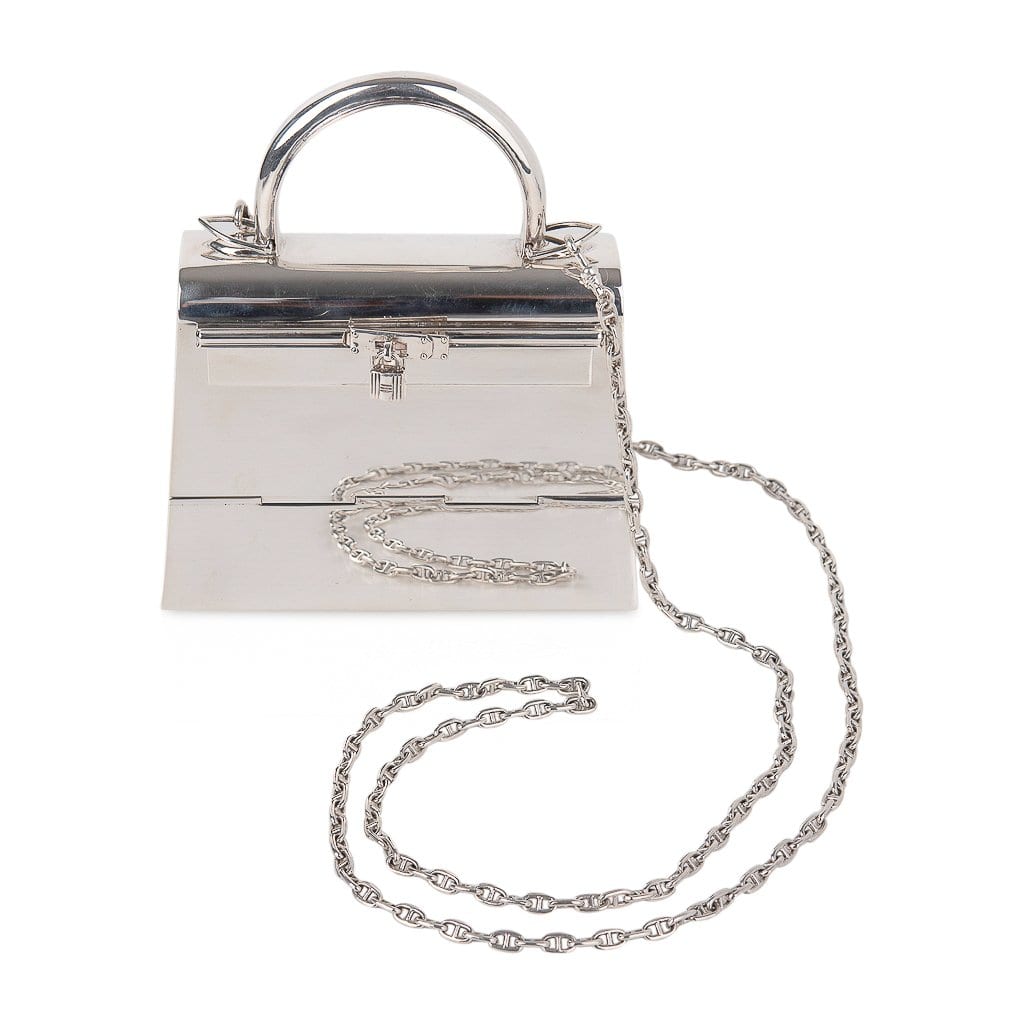 Hermès Kelly 15 Sterling Silver Vintage Chaine D’Ancre Strap – Limited Edition Hermes Kelly 15 Bag Sterling Silver Vintage Limited Edition Chaine D’Ancre Strap