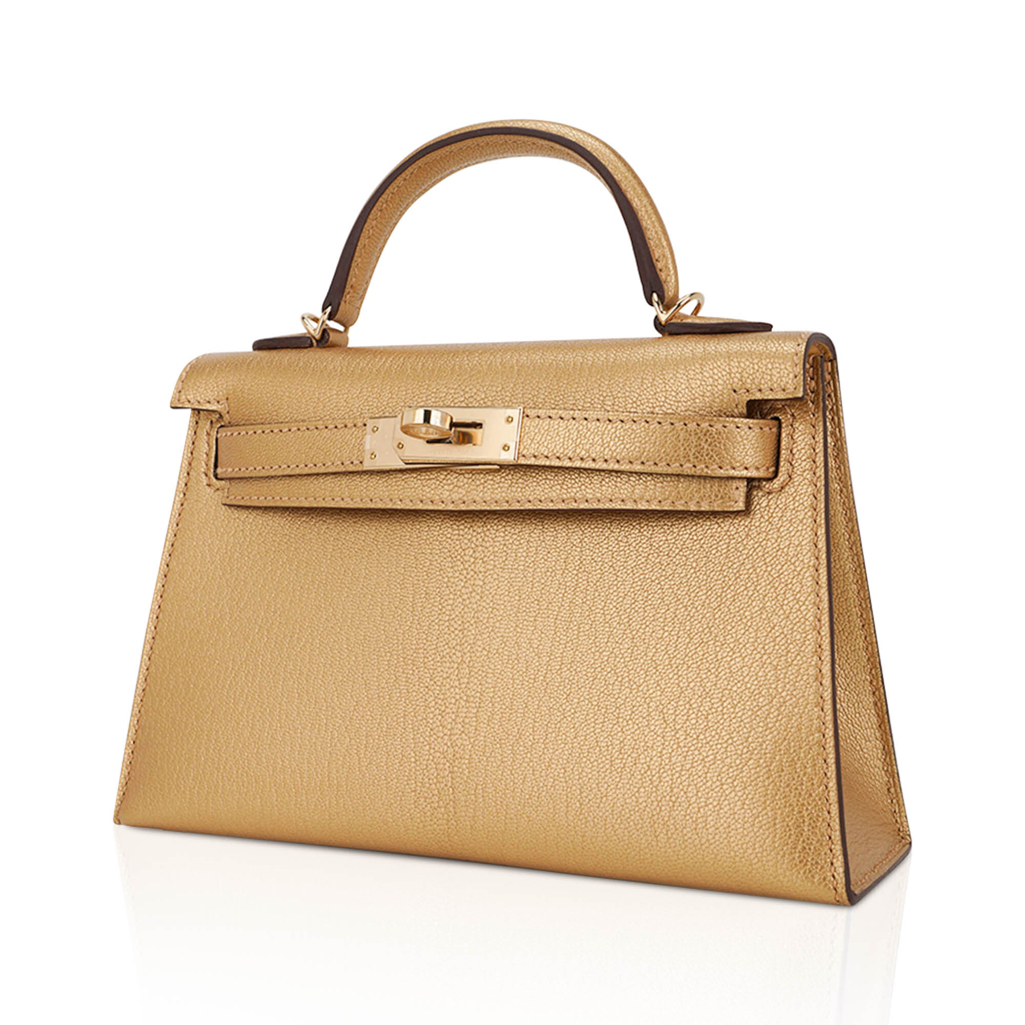 Hermès Kelly Sellier 20 Metallic Dore Chevre Chamkilight Permabrass Hardware Hermès Kelly Sellier 20 Metallic Dore Chevre Chamkilight Permabrass Hardware - view 4